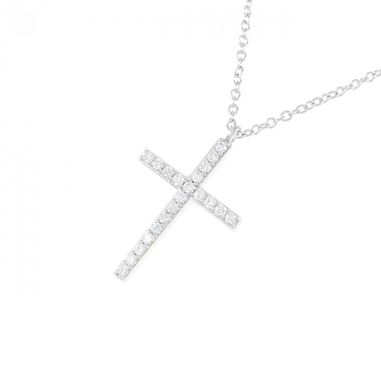 Tiffany & Co. Tiffany & Co. Tiffany Metro Cross Au750 White Gold Diamond Necklace Precious Metal Necklace DUTY FREE for USA Size ONE SIZE - 3 Thumbnail
