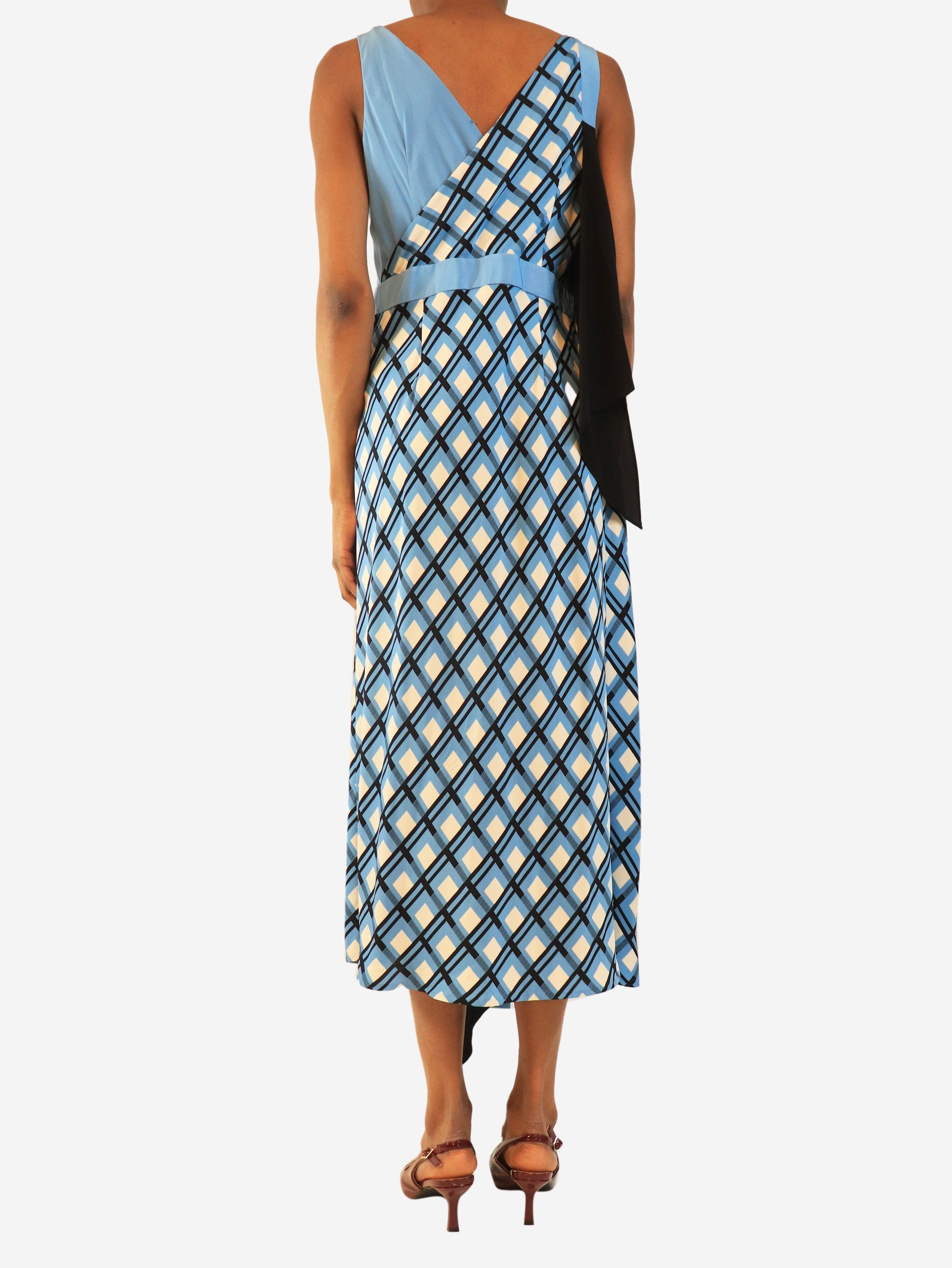Other Black and blue draped wrap-dress - UK 6 Size XS / US 0-2 / IT 36-38 - 2 Thumbnail