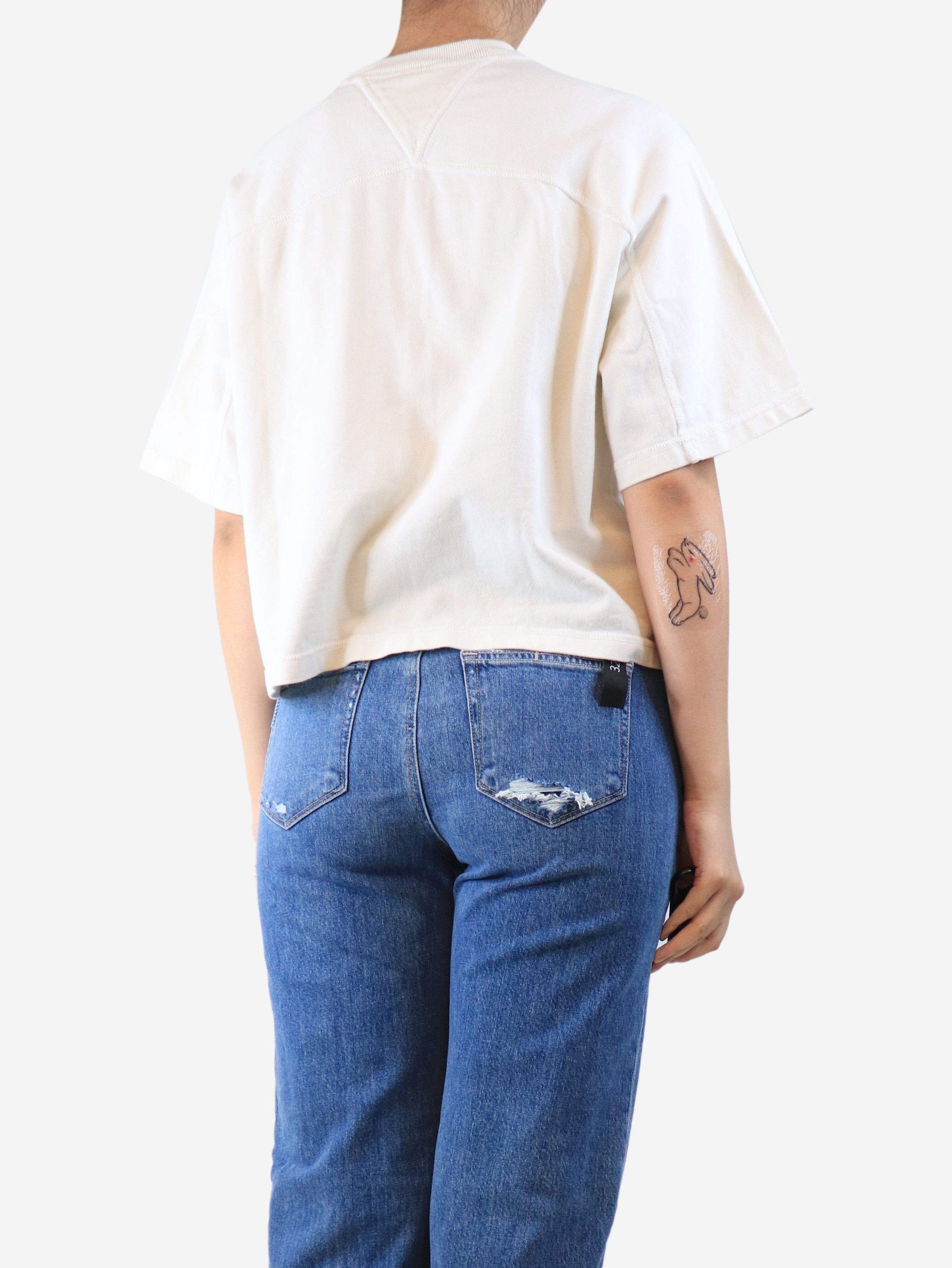 Bottega Veneta White cropped heavyweight t-shirt - S Size S / US 4 / IT 40 - 2 Thumbnail
