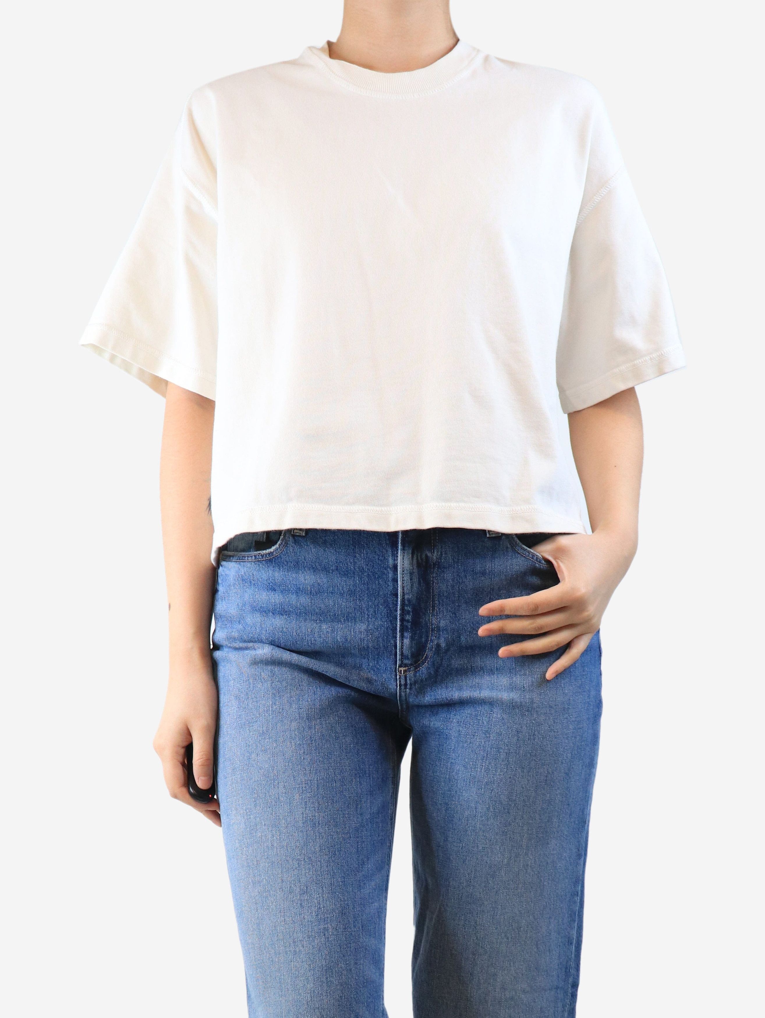 Bottega Veneta White cropped heavyweight t-shirt - S Size S / US 4 / IT 40 - 3 Thumbnail