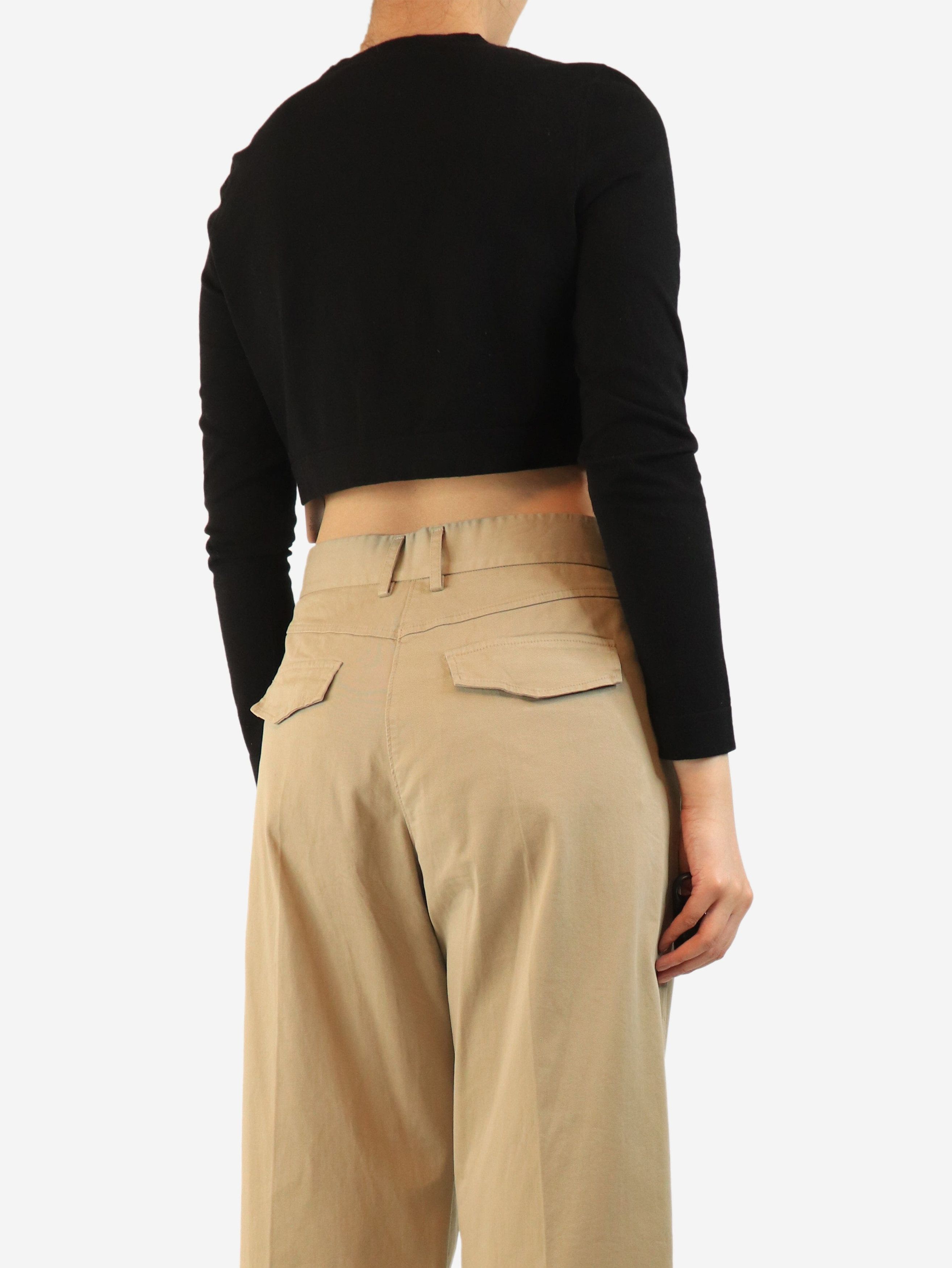 Alaia Black cropped cardigan - UK 16 Size XL / US 12-14 / IT 48-50 - 2 Thumbnail
