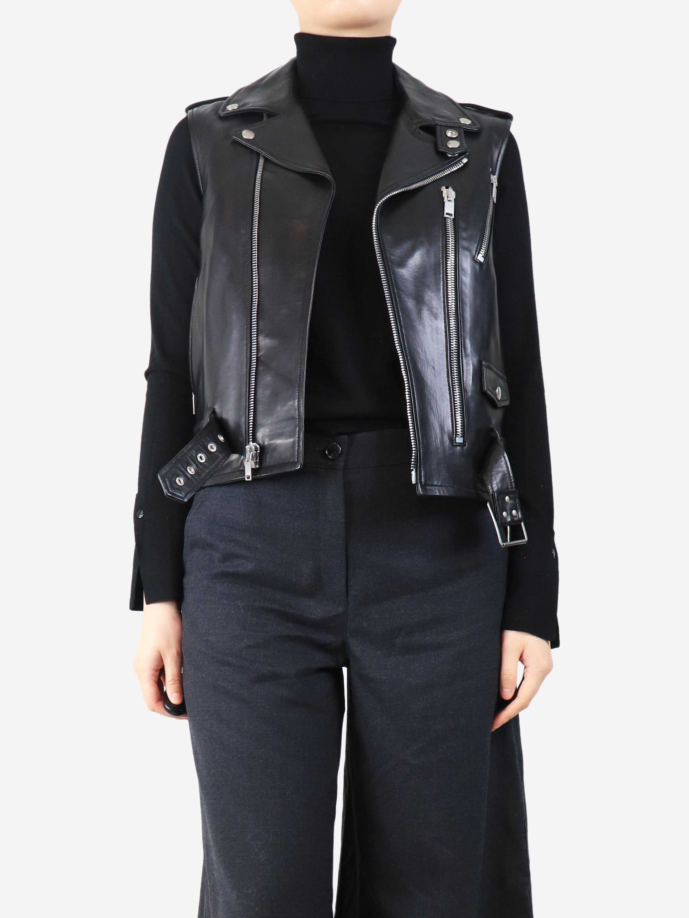 Other Black leather biker vest - UK 12 Size M / US 6-8 / IT 42-44 - 3 Thumbnail