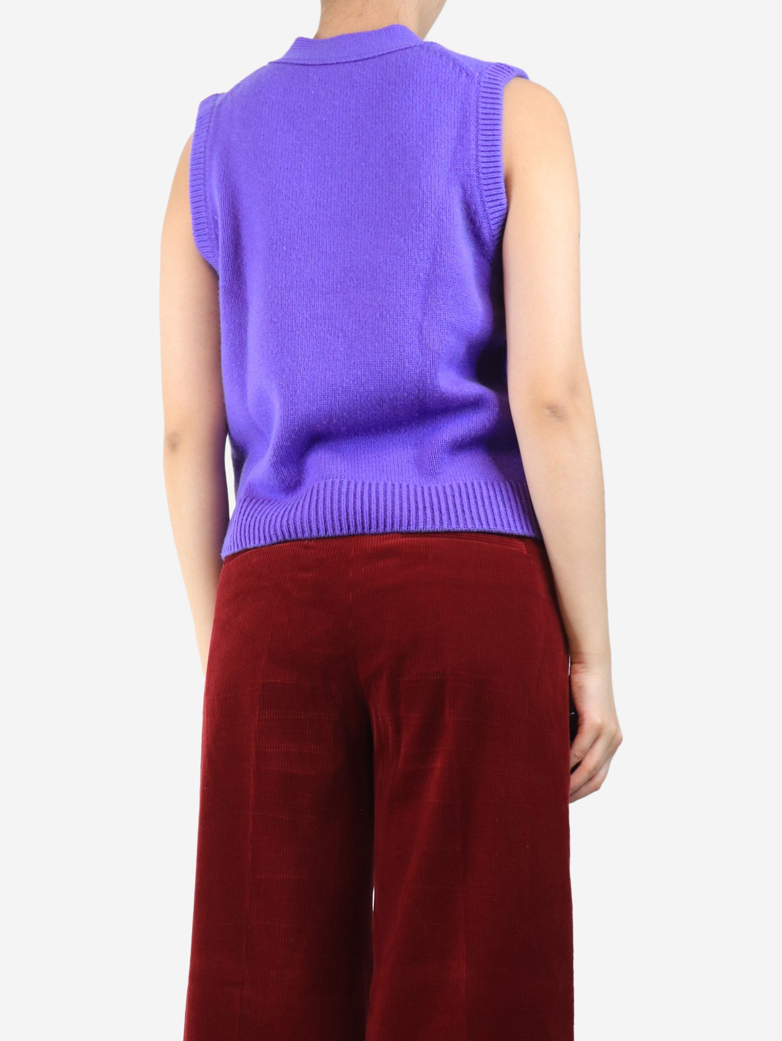 ME+EM Purple sleeveless cardigan - S Size S / US 4 / IT 40 - 2 Thumbnail