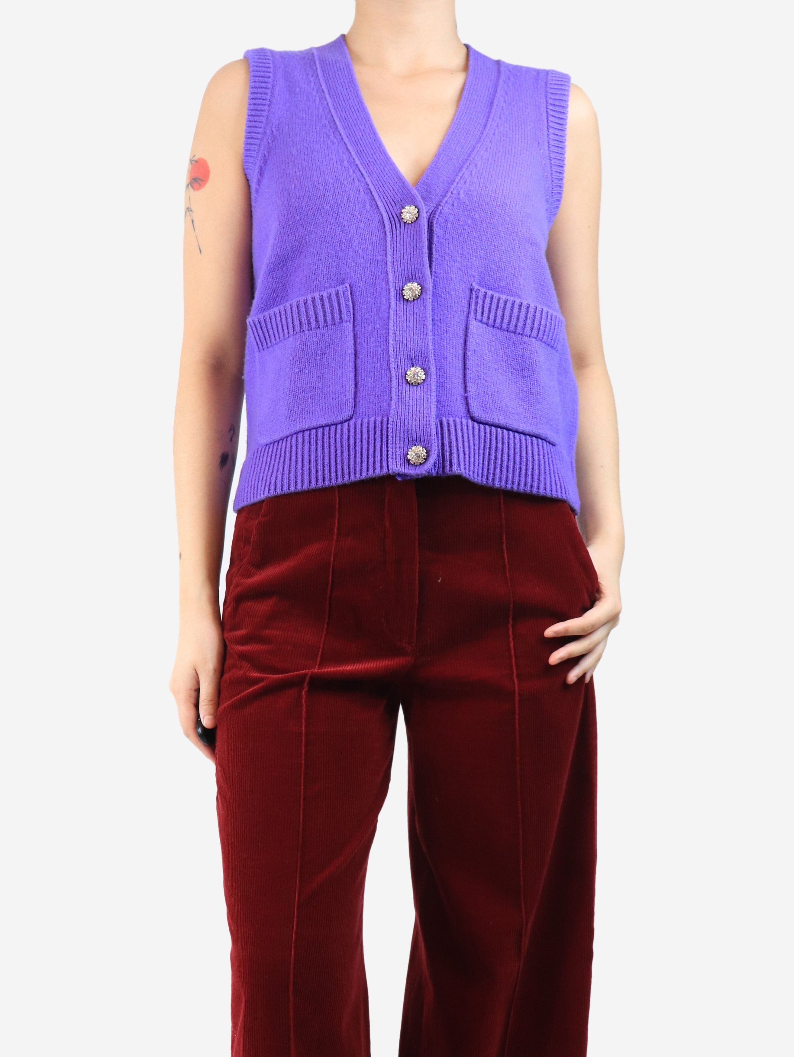 ME+EM Purple sleeveless cardigan - S Size S / US 4 / IT 40 - 3 Thumbnail