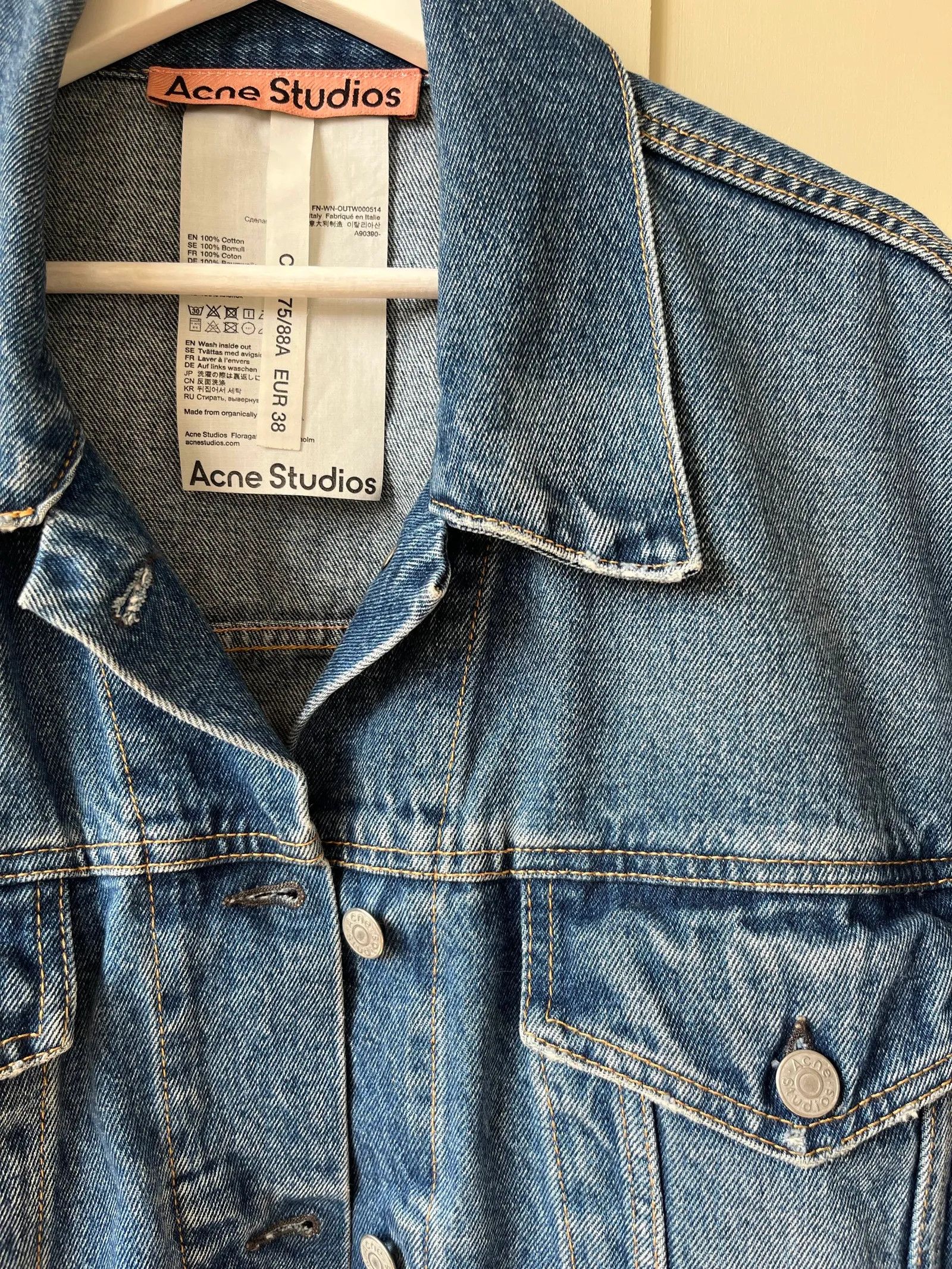 Acne Studios Acne Studios Jeansjacka relaxed cropped fit Jacket Size S / US 4 / IT 40 - 6 Thumbnail