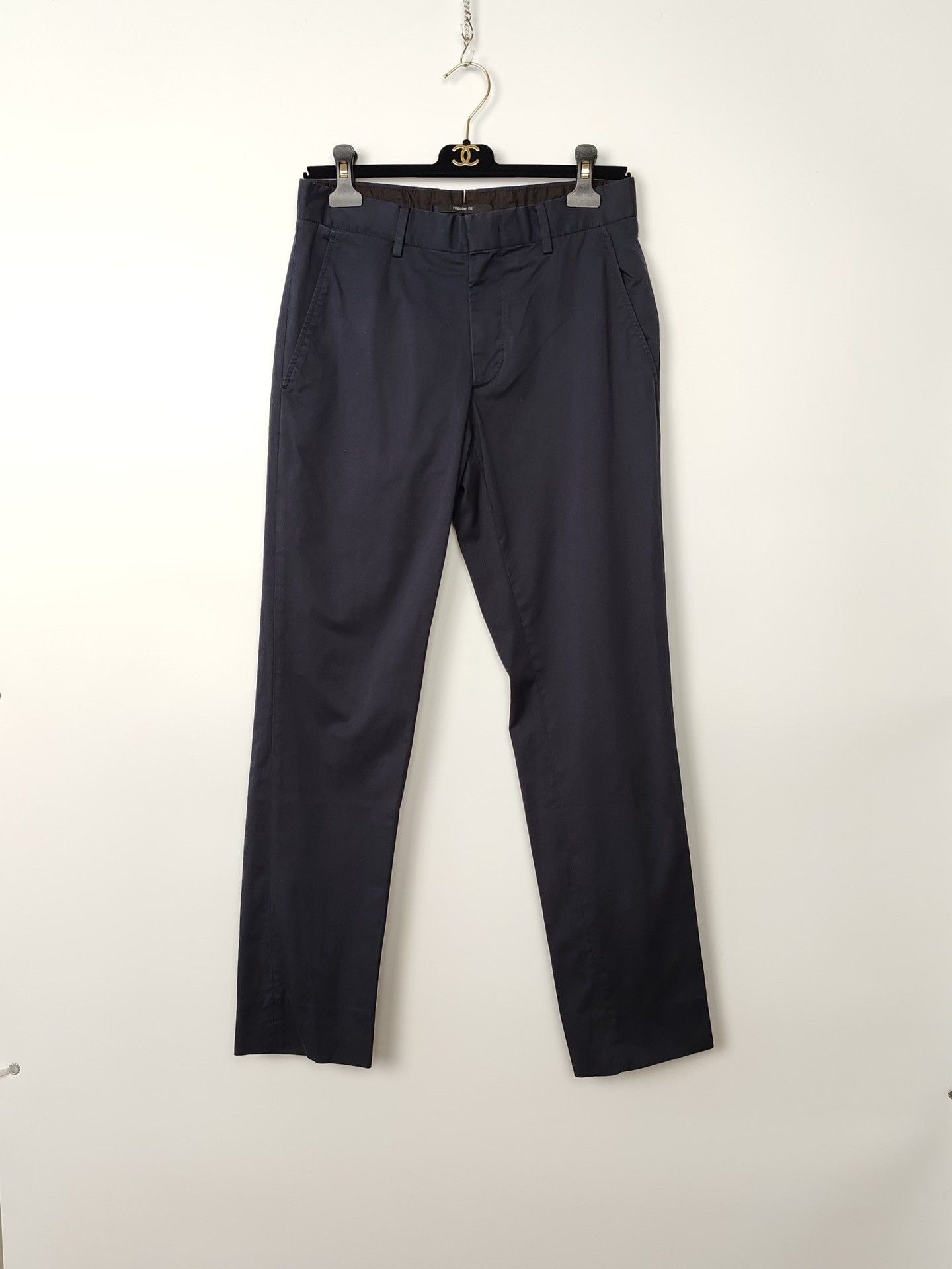 Z Zegna Zegna Navy Cotton Blend Trousers Size 28 Size US 28 / EU 44 - 2 Thumbnail