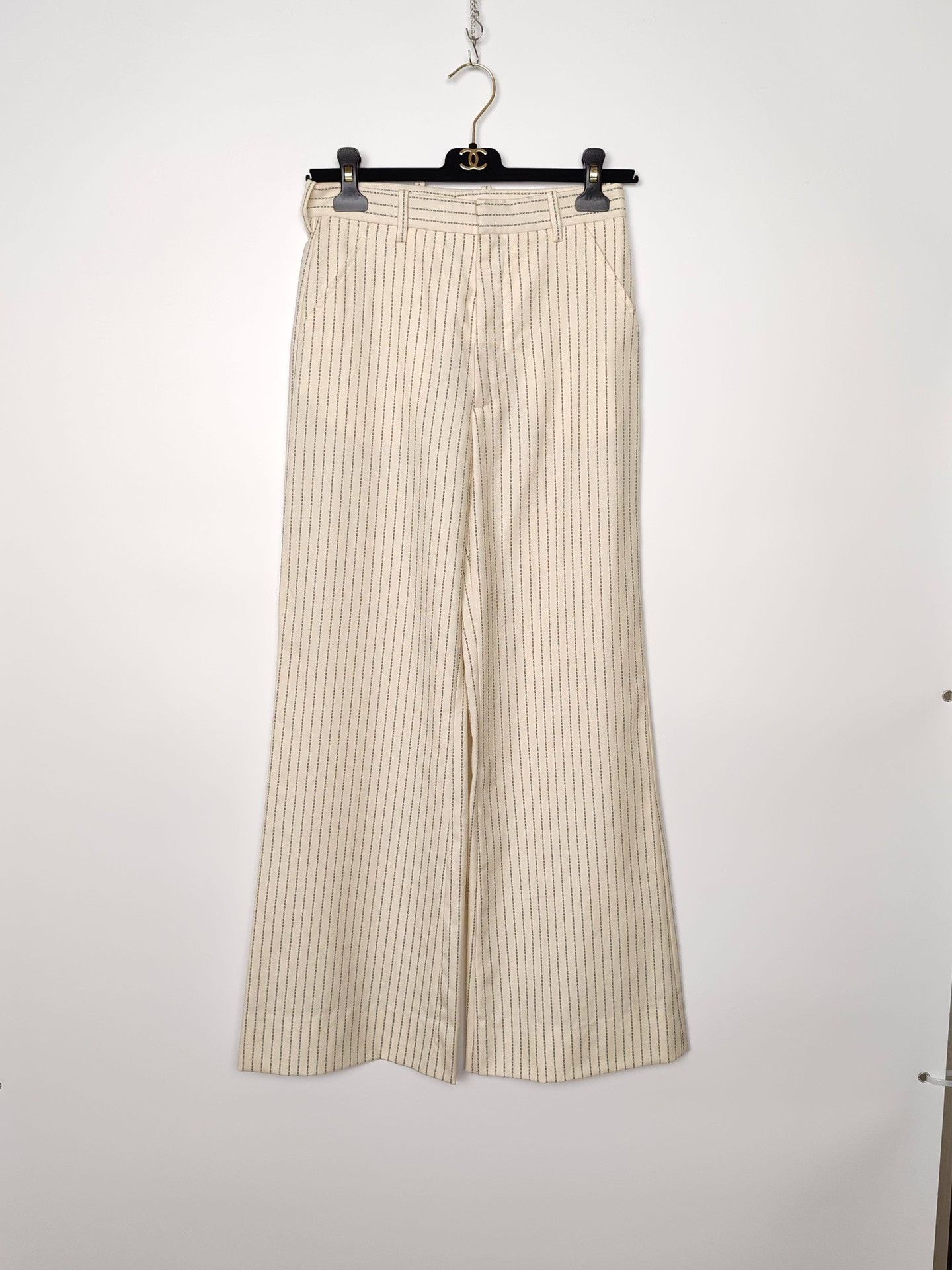 Maison Margiela Maison Margiela Striped Wool Pants Size 40 Size 27" / US 4 / IT 40 - 2 Thumbnail
