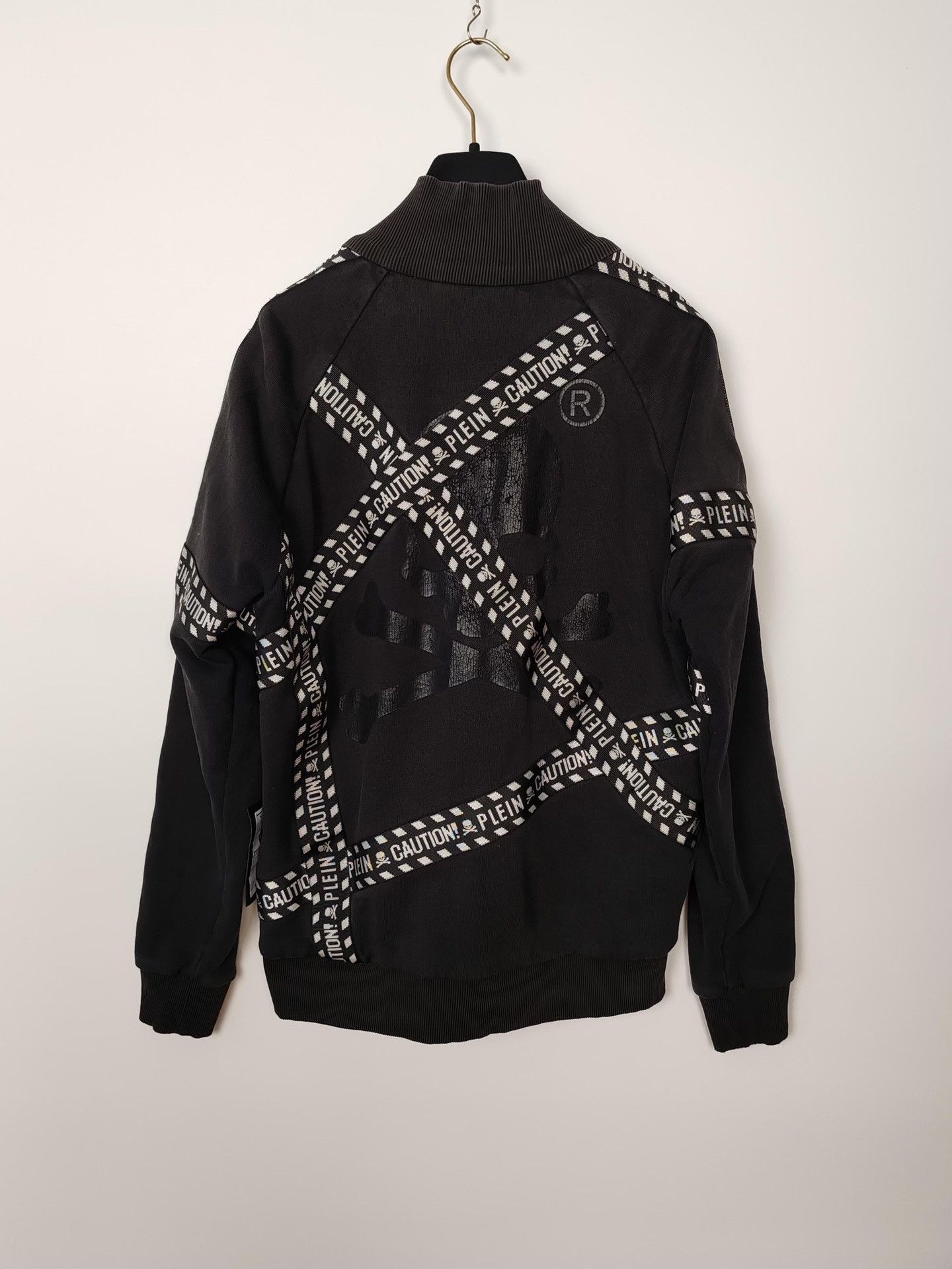 Philipp Plein Philipp Plein Caution Skull Track Jacket Size L Size US L / EU 52-54 / 3 - 3 Thumbnail