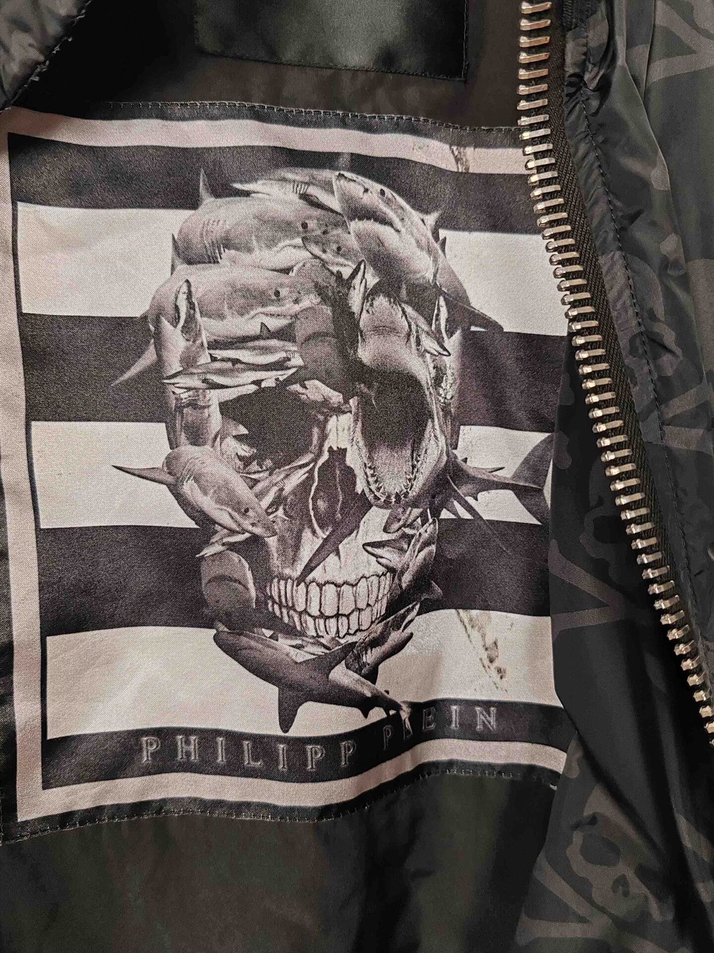 Philipp Plein Philipp Plein Skull Print Bomber Jacket Size L Size US L / EU 52-54 / 3 - 7 Thumbnail