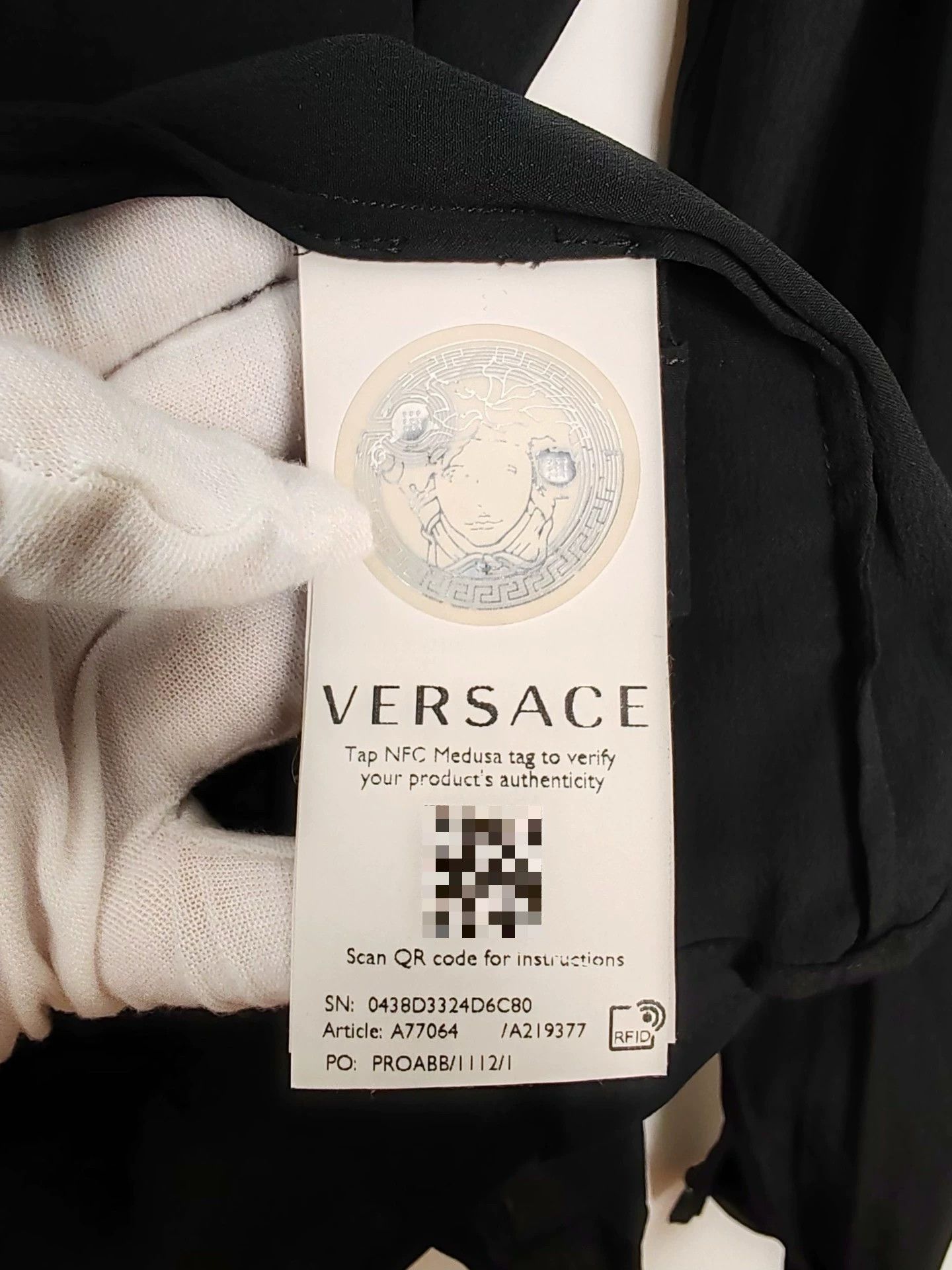 Versace Versace Silk Blend Logo Button Up Shirt Size 38 Size XS / US 0-2 / IT 36-38 - 7 Thumbnail
