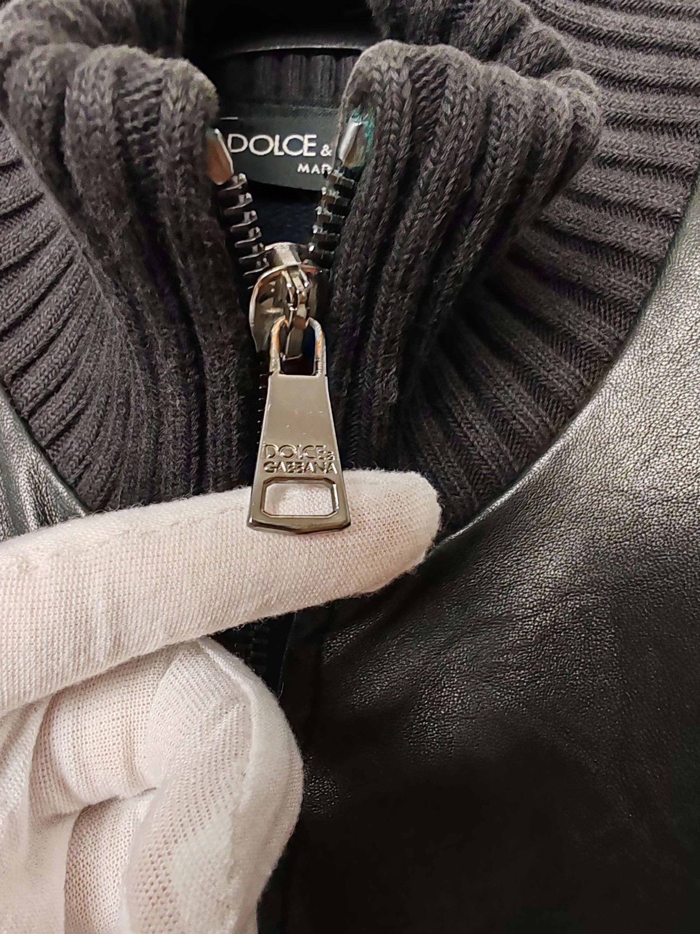 Dolce & Gabbana Dolce & Gabbana Leather Panel Jacket Size M Size US M / EU 48-50 / 2 - 5 Thumbnail