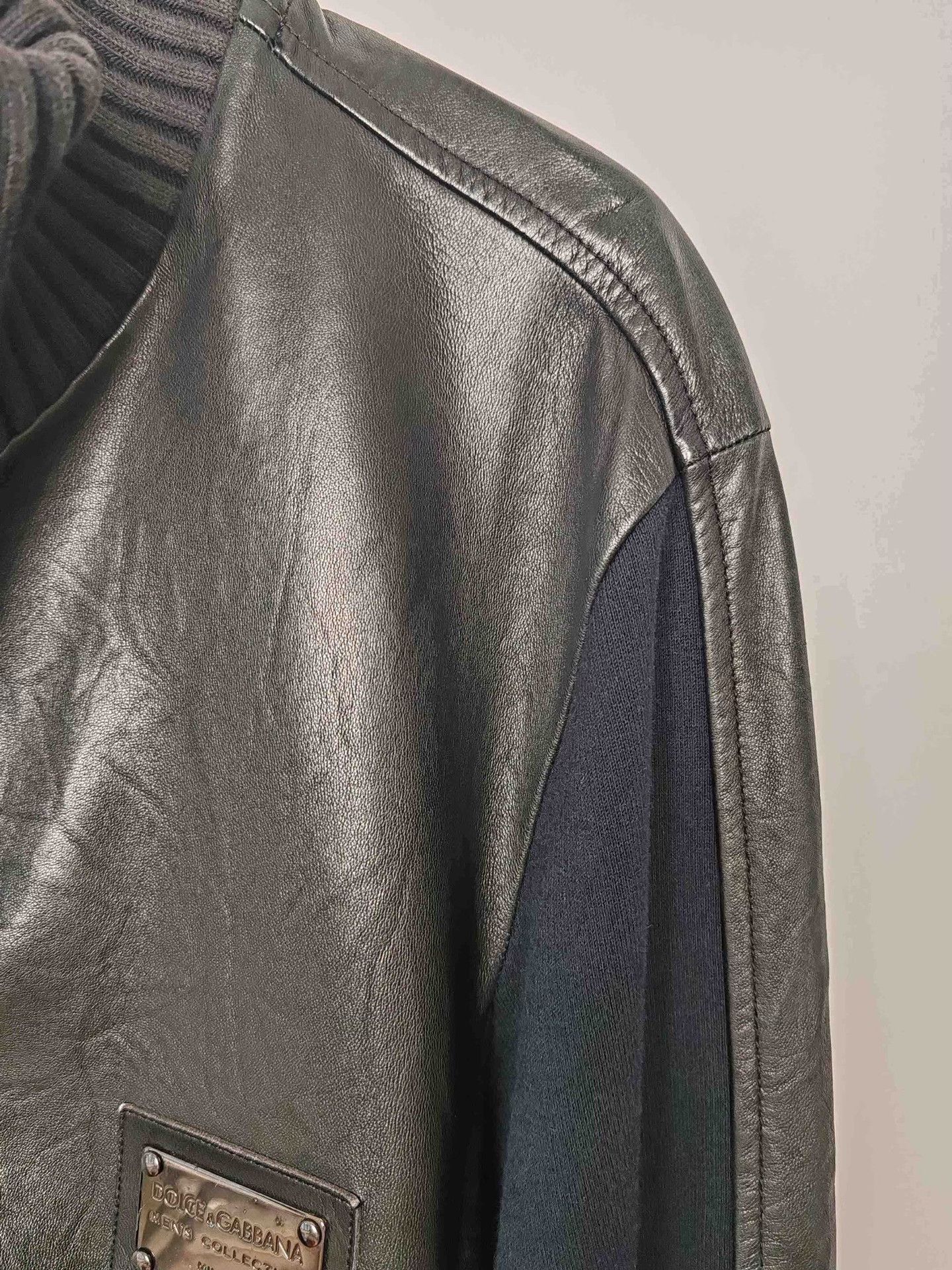 Dolce & Gabbana Dolce & Gabbana Leather Panel Jacket Size M Size US M / EU 48-50 / 2 - 7 Thumbnail