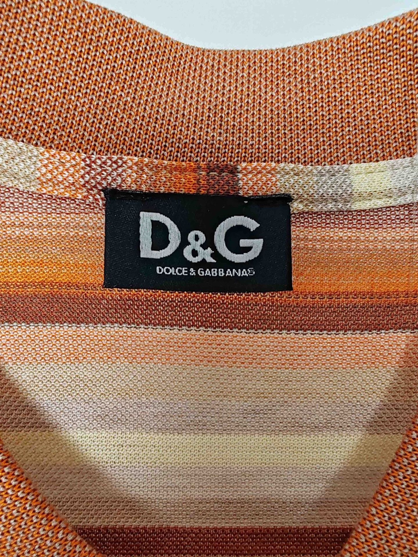 Dolce & Gabbana D&G Striped Polo Shirt Size M Size US M / EU 48-50 / 2 - 4 Thumbnail