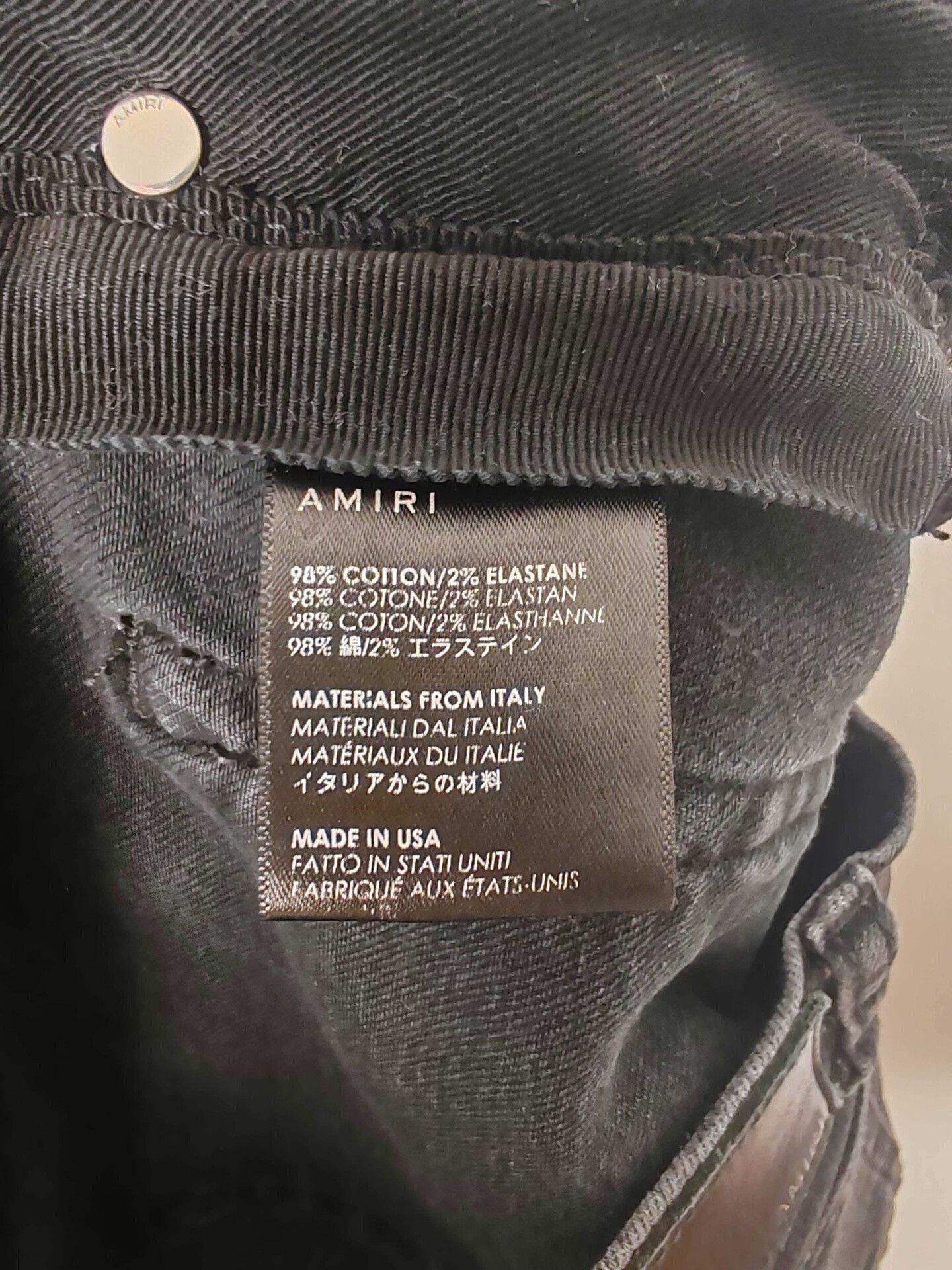 Amiri Amiri Distressed Black Denim Jeans Size 30 Size US 30 / EU 46 - 7 Thumbnail