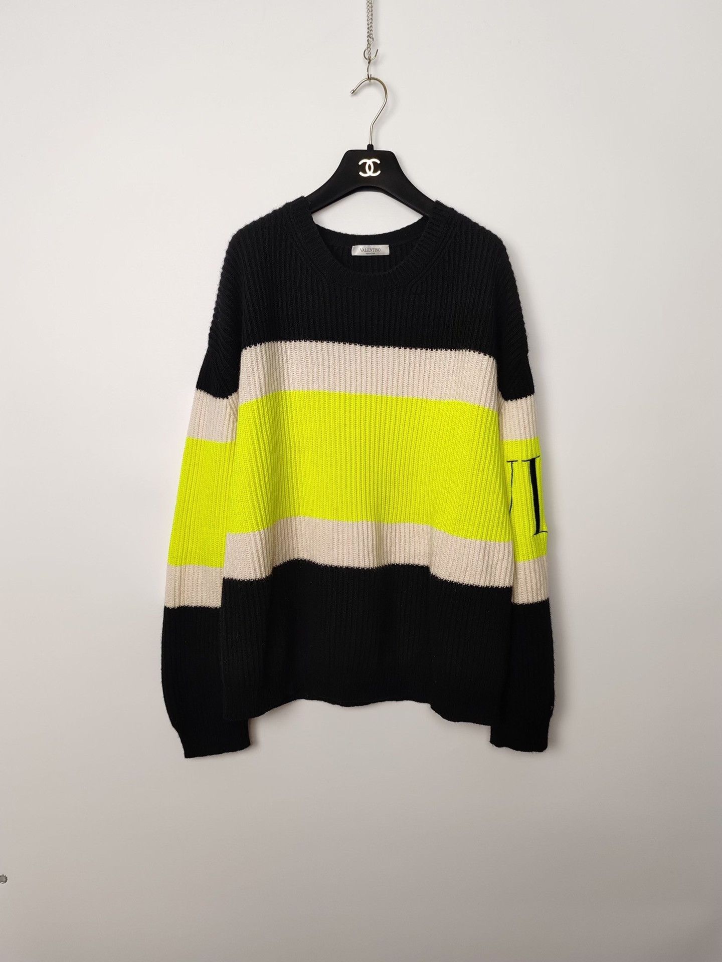 Valentino Valentino Logo Striped Sweater Size M Size US M / EU 48-50 / 2 - 2 Thumbnail
