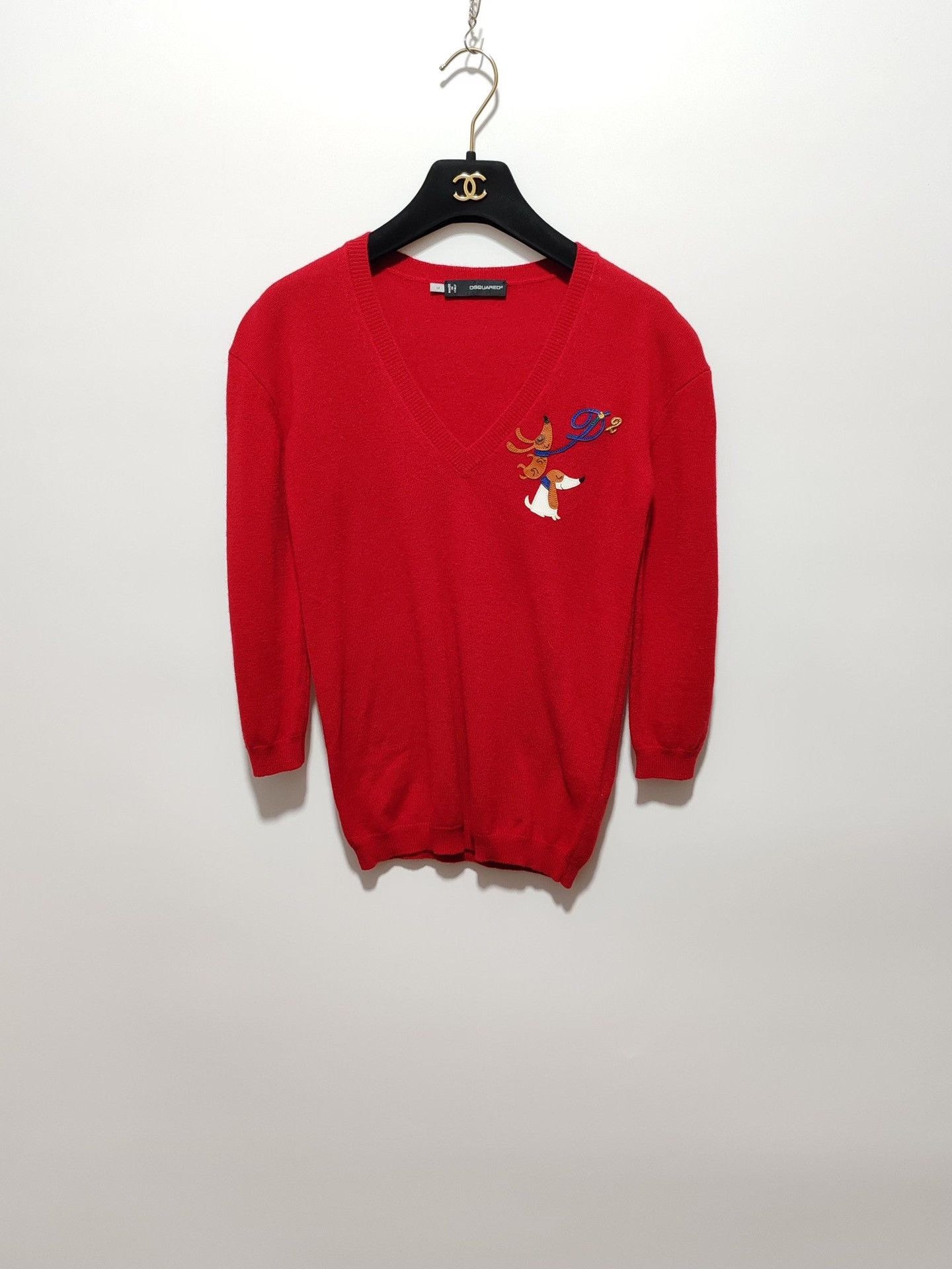 Dsquared2 Dsquared2 Leather Puppy Patch Wool Sweater M Size M / US 6-8 / IT 42-44 - 2 Thumbnail