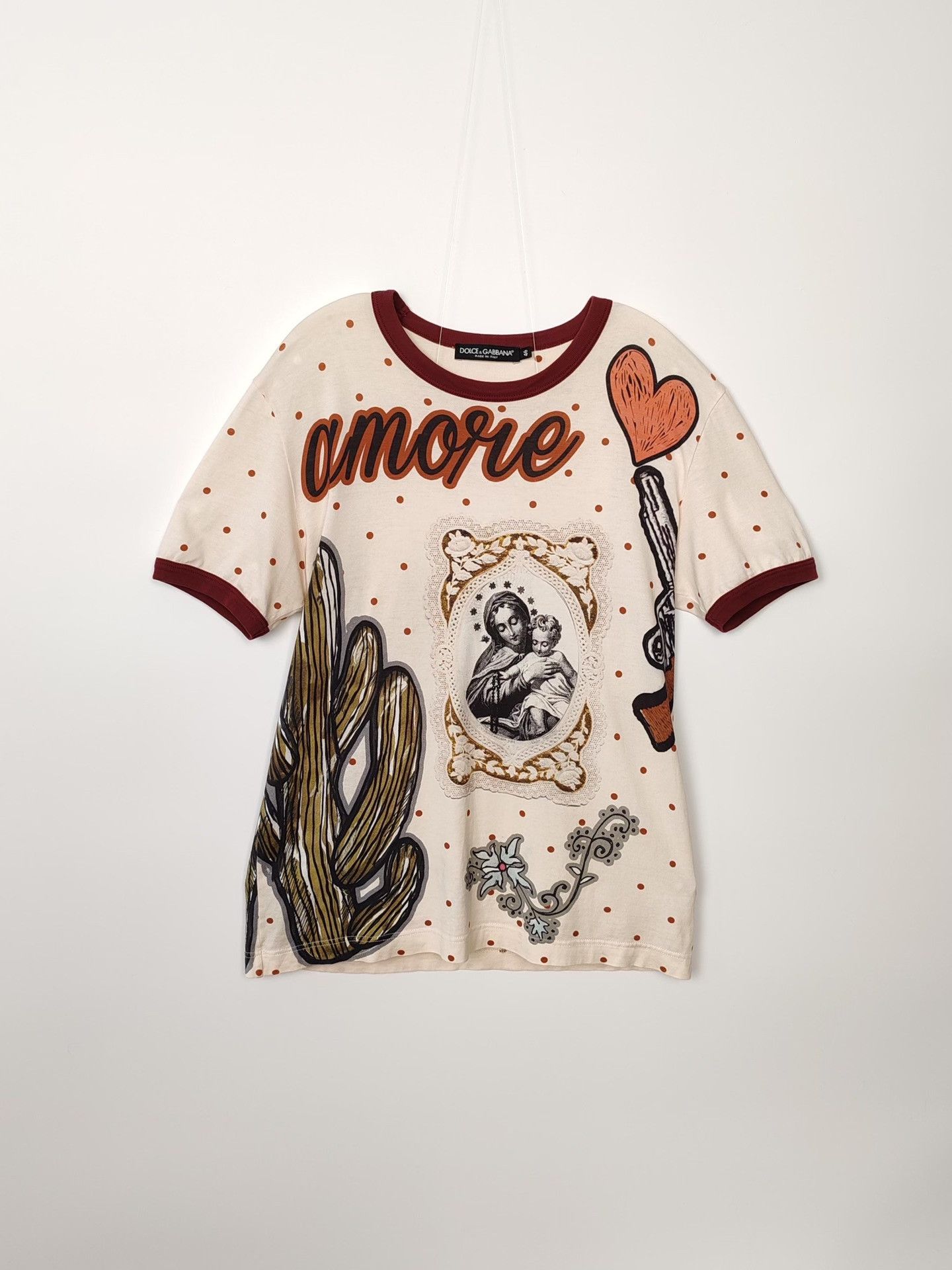 Dolce & Gabbana Dolce & Gabbana Amore Graphic T-Shirt Size S Size US S / EU 44-46 / 1 - 2 Thumbnail