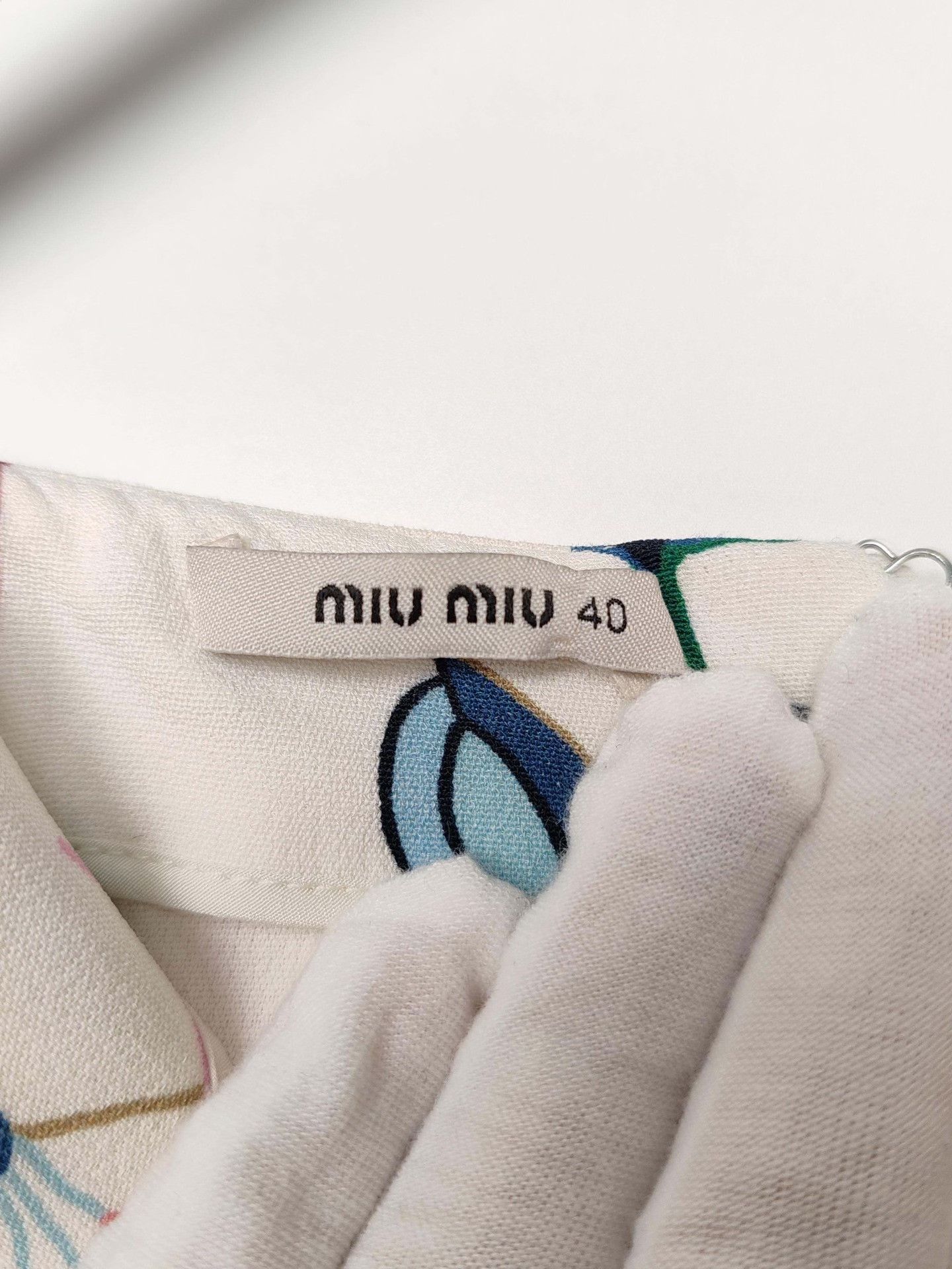 Miu Miu Miu Miu Floral Print Mini Skirt Size 40 Size 27" / US 4 / IT 40 - 4 Thumbnail