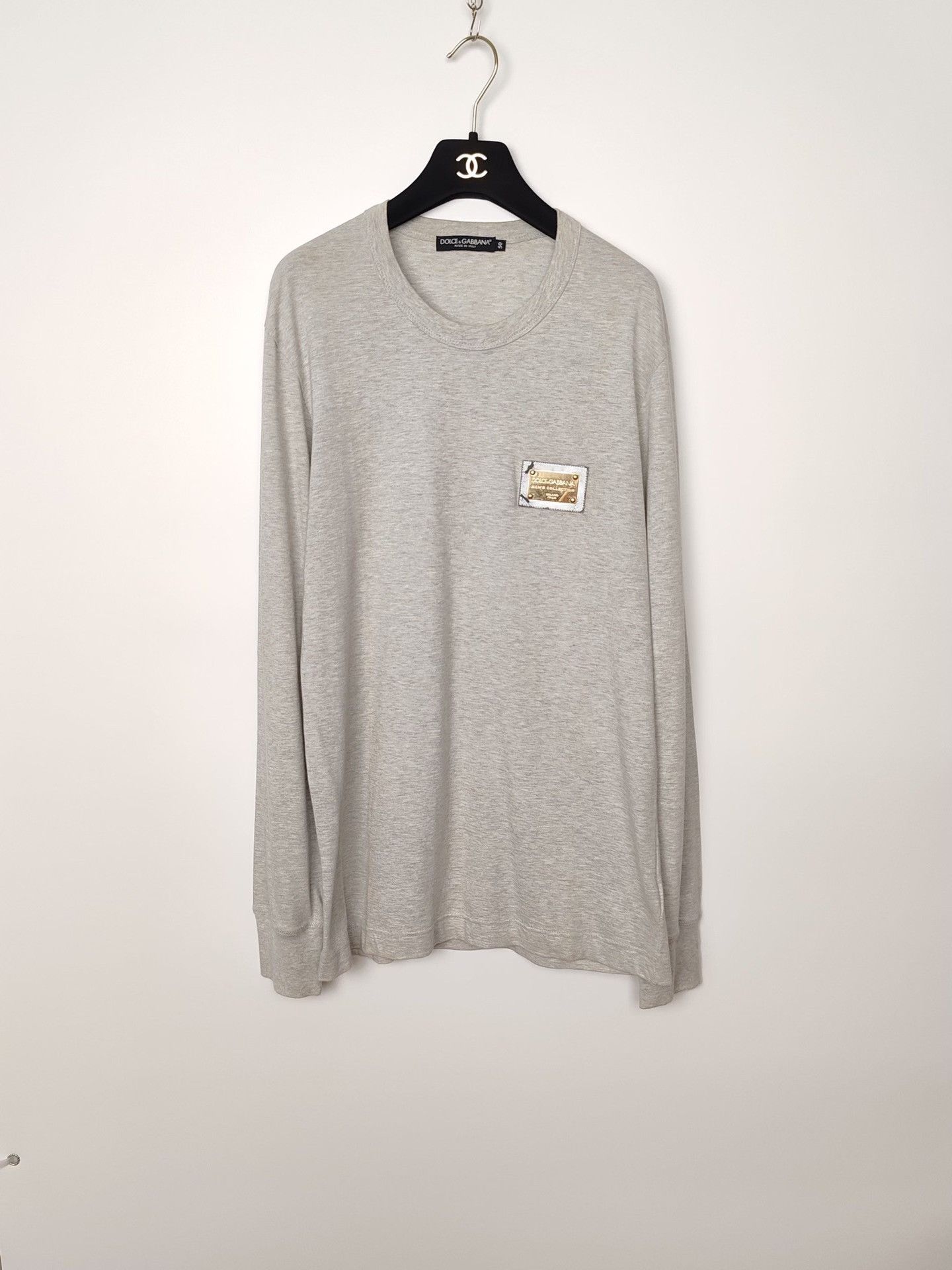 Dolce & Gabbana Dolce & Gabbana Metal Logo Long Sleeve T-Shirt M Size US M / EU 48-50 / 2 - 2 Thumbnail