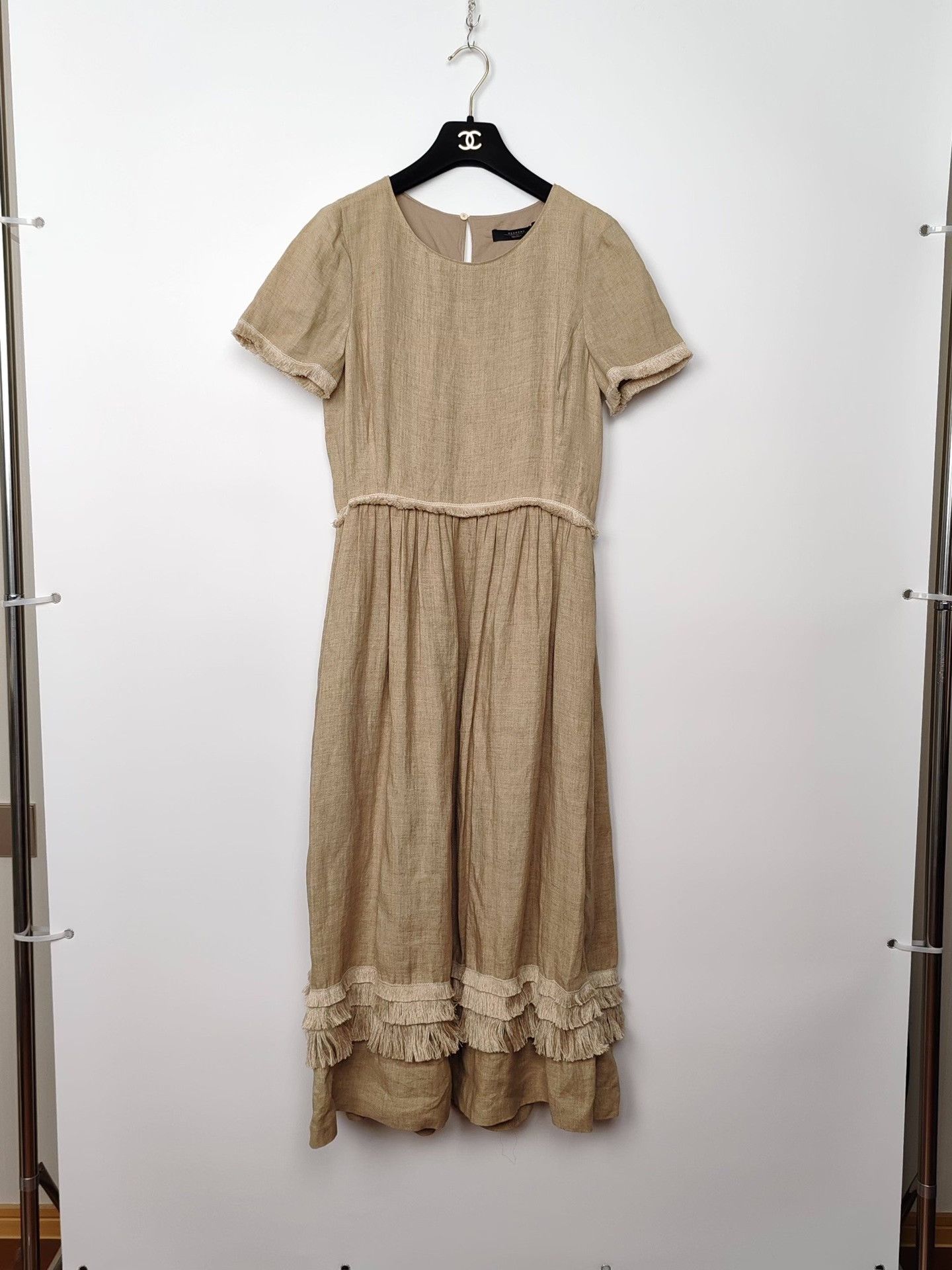 Weekend Max Mara Weekend MaxMara Linen Fringe Midi Dress Size 42 Size M / US 6-8 / IT 42-44 - 3 Thumbnail