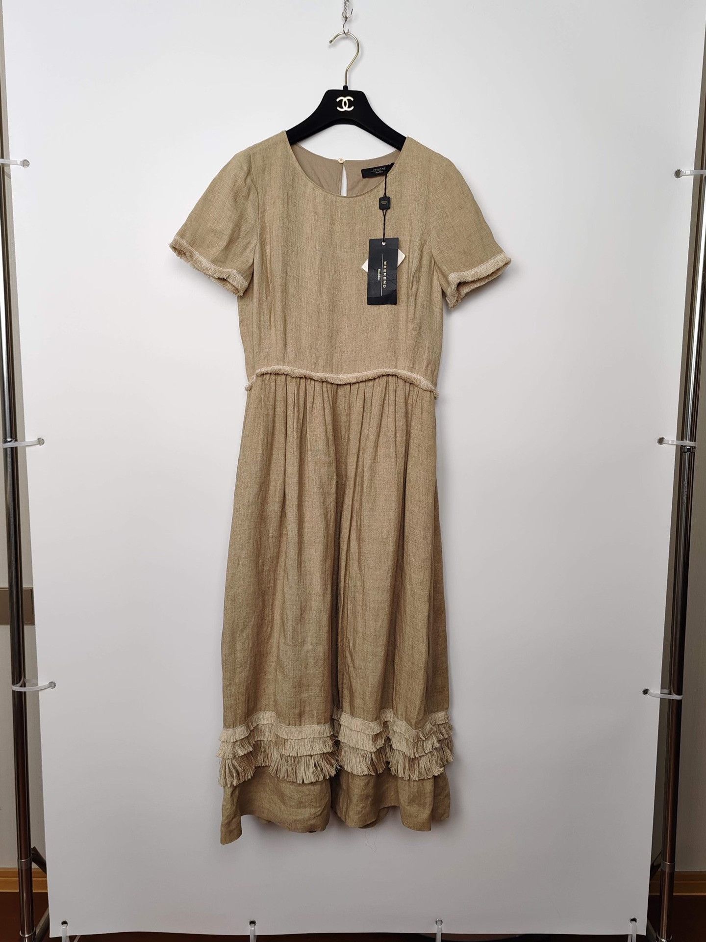 Weekend Max Mara Weekend MaxMara Linen Fringe Midi Dress Size 42 Size M / US 6-8 / IT 42-44 - 2 Thumbnail