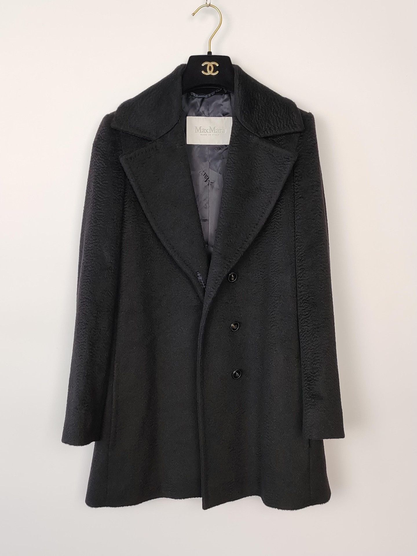 Max Mara MaxMara Black Wool Coat Size 34 Size XXS / US 00 / IT 34 - 2 Thumbnail