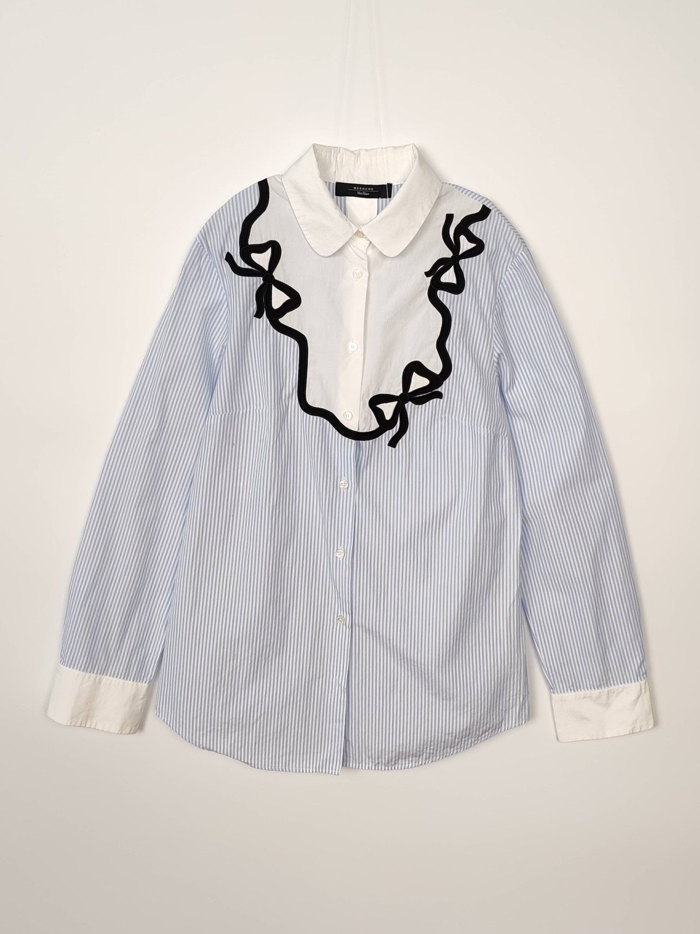 Weekend Max Mara Weekend MaxMara Striped Button Up Shirt Size M Size M / US 6-8 / IT 42-44 - 2 Thumbnail