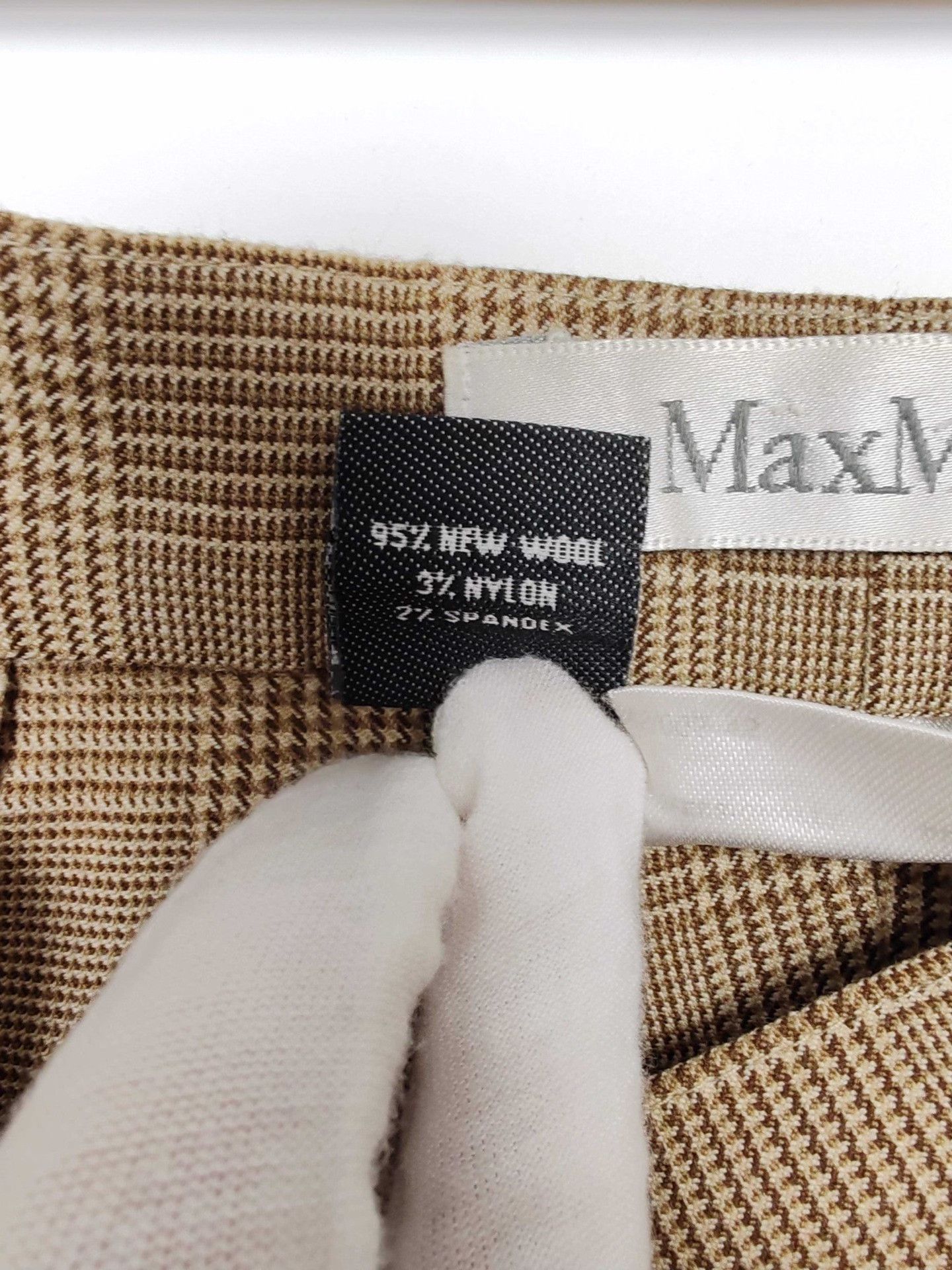 Max Mara MaxMara Brown Plaid Pants Size 42 Size 28" / US 6 / IT 42 - 7 Thumbnail