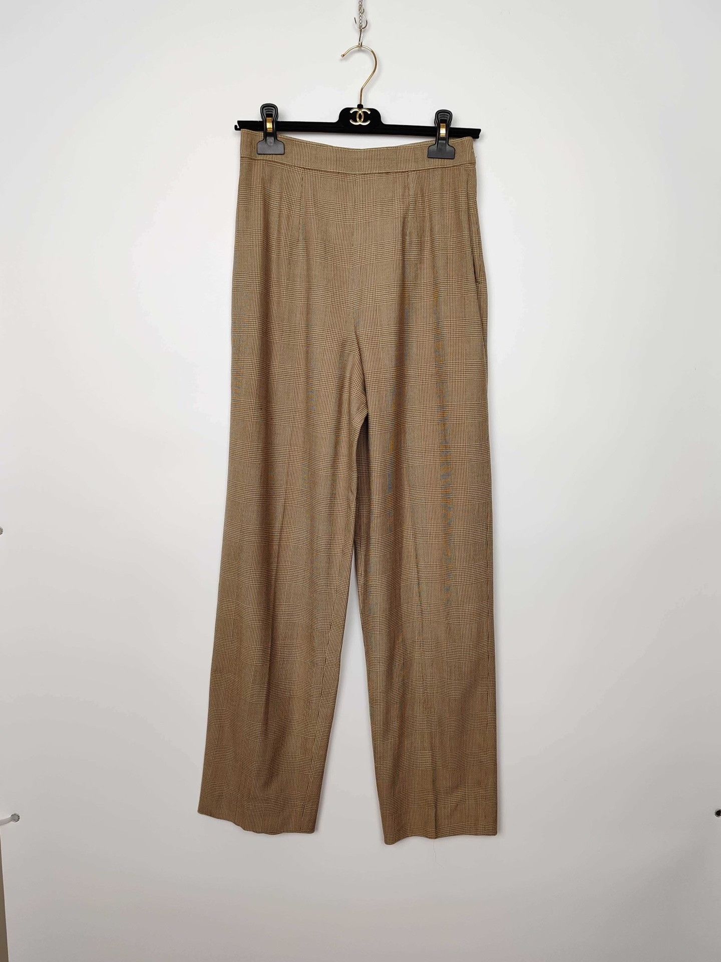 Max Mara MaxMara Brown Plaid Pants Size 42 Size 28" / US 6 / IT 42 - 2 Thumbnail