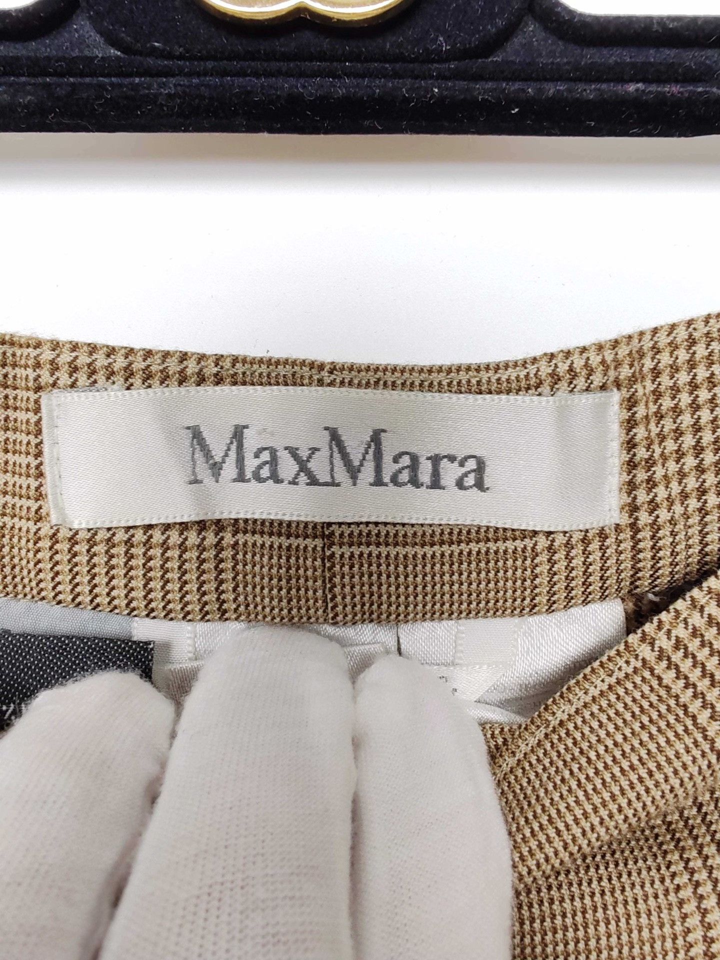 Max Mara MaxMara Brown Plaid Pants Size 42 Size 28" / US 6 / IT 42 - 4 Thumbnail