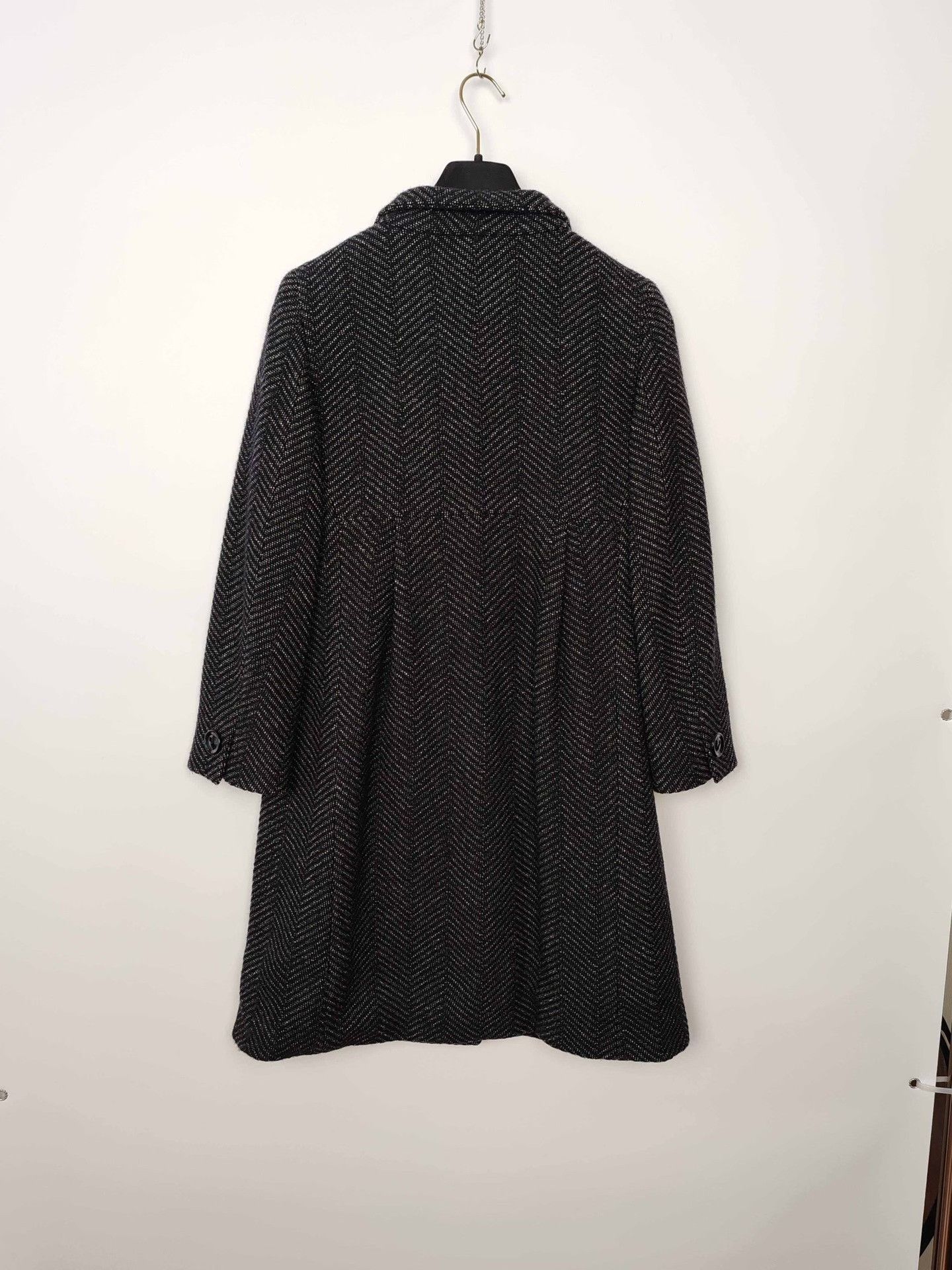 Max Mara MaxMara Studio Herringbone Wool Coat Size 2 Size XS / US 0-2 / IT 36-38 - 3 Thumbnail