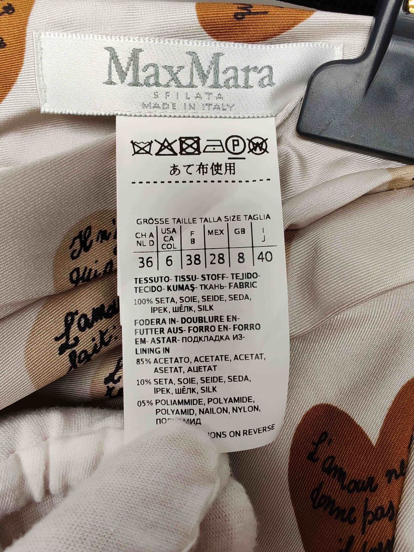Max Mara MaxMara Heart Print Silk Mini Skirt Size 40 Size 27" / US 4 / IT 40 - 6 Thumbnail