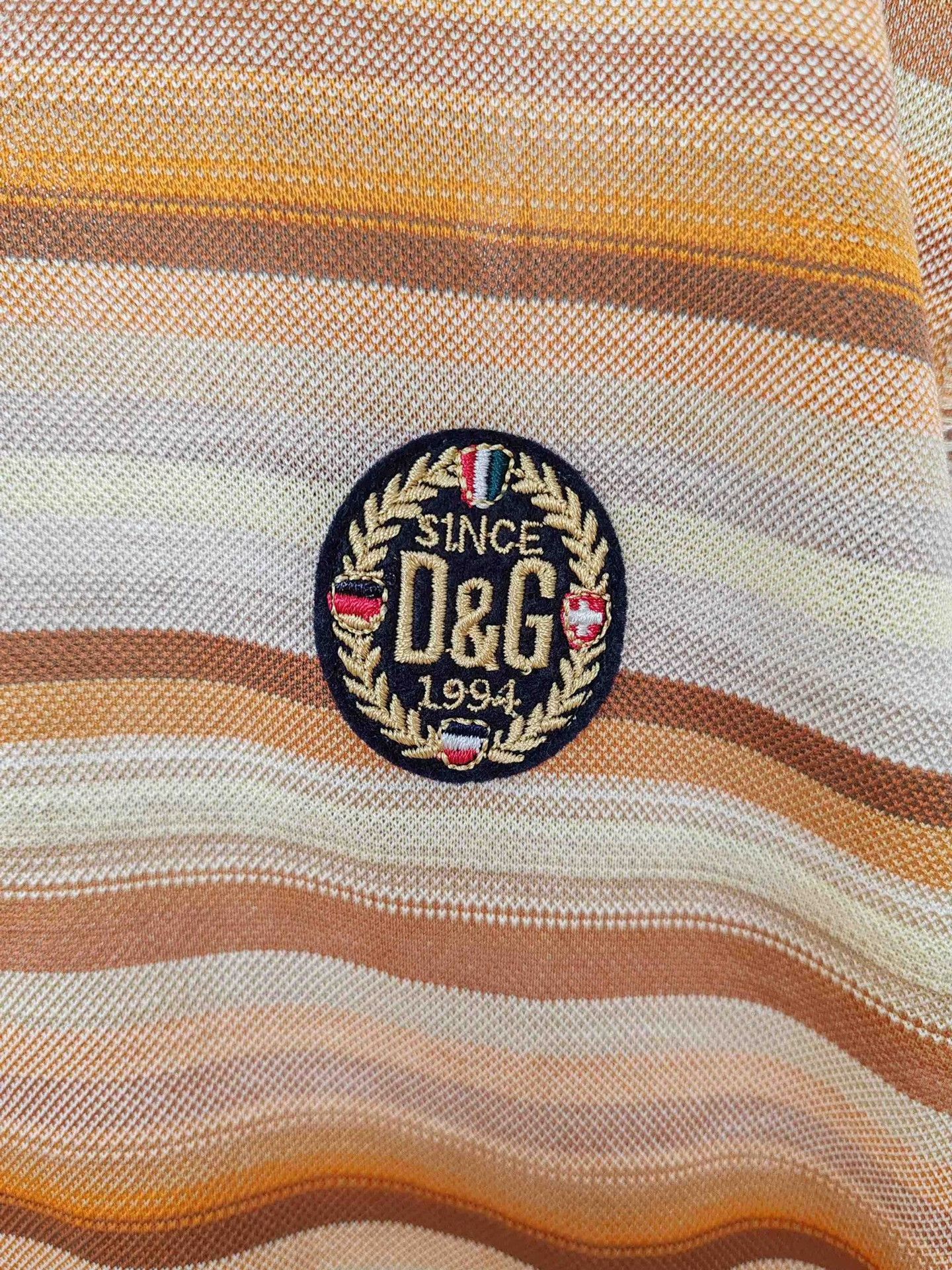 Dolce & Gabbana Dolce & Gabbana Striped Logo Polo Size L Size US L / EU 52-54 / 3 - 6 Thumbnail