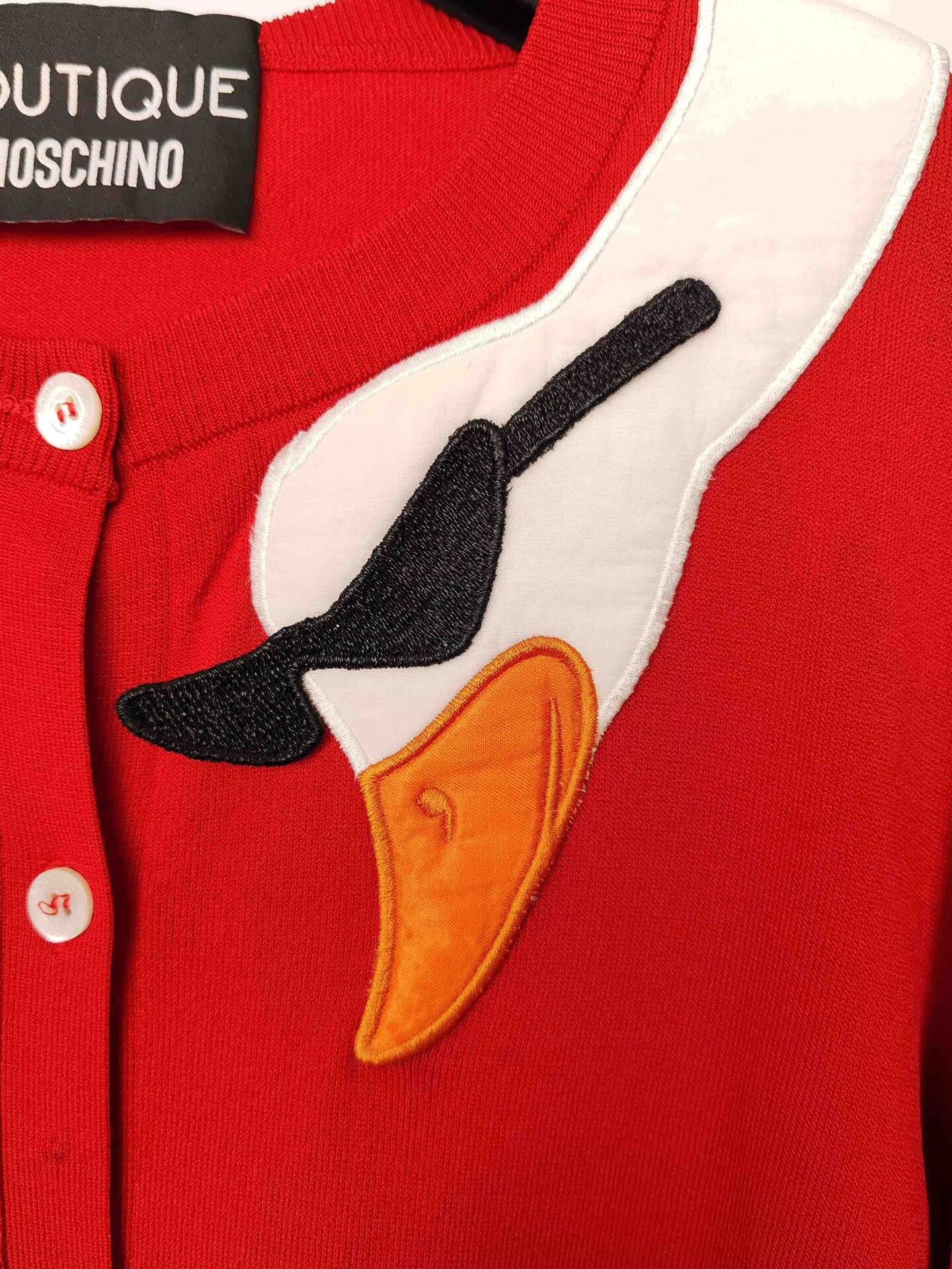 Boutique Moschino Boutique Moschino Swan Embroidered Cardigan Size 40 Size S / US 4 / IT 40 - 5 Thumbnail