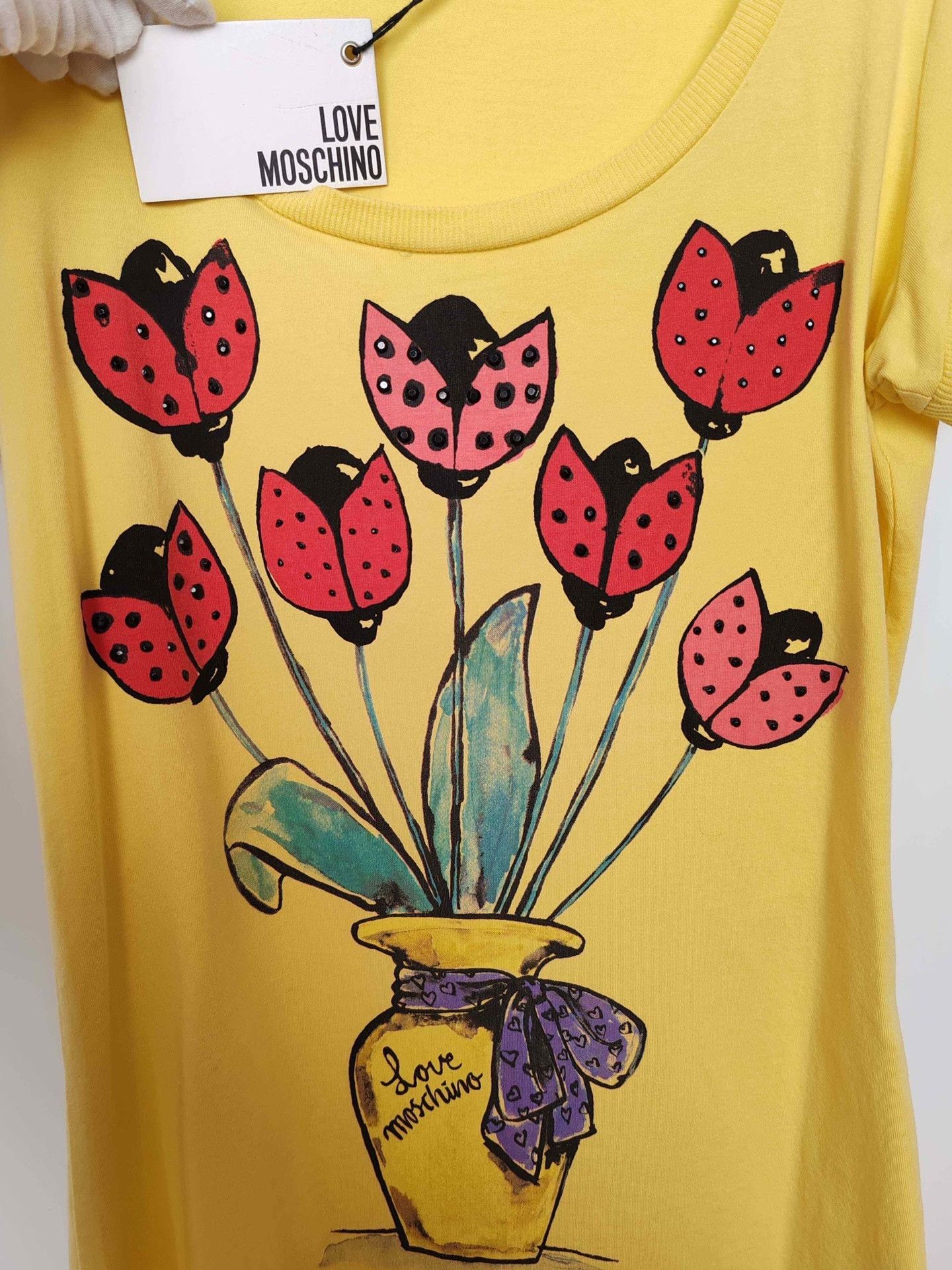 Love Moschino Love Moschino Ladybug Floral T-Shirt Size 42 Size M / US 6-8 / IT 42-44 - 6 Thumbnail