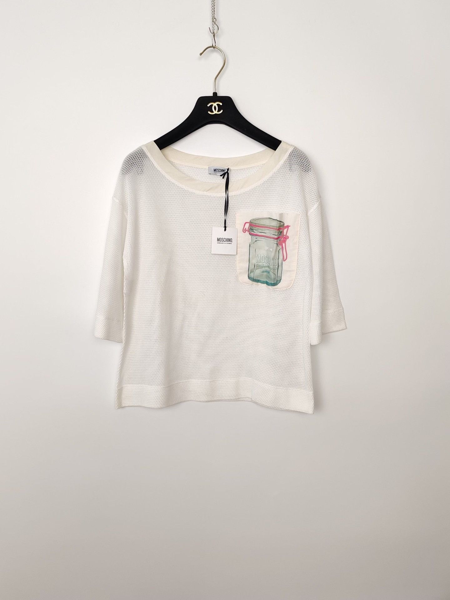 Moschino Moschino Cheap and Chic Jar Print Mesh T-Shirt Size 38 Size XS / US 0-2 / IT 36-38 - 2 Thumbnail