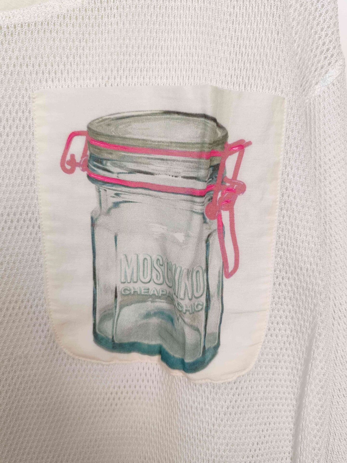 Moschino Moschino Cheap and Chic Jar Print Mesh T-Shirt Size 38 Size XS / US 0-2 / IT 36-38 - 6 Thumbnail