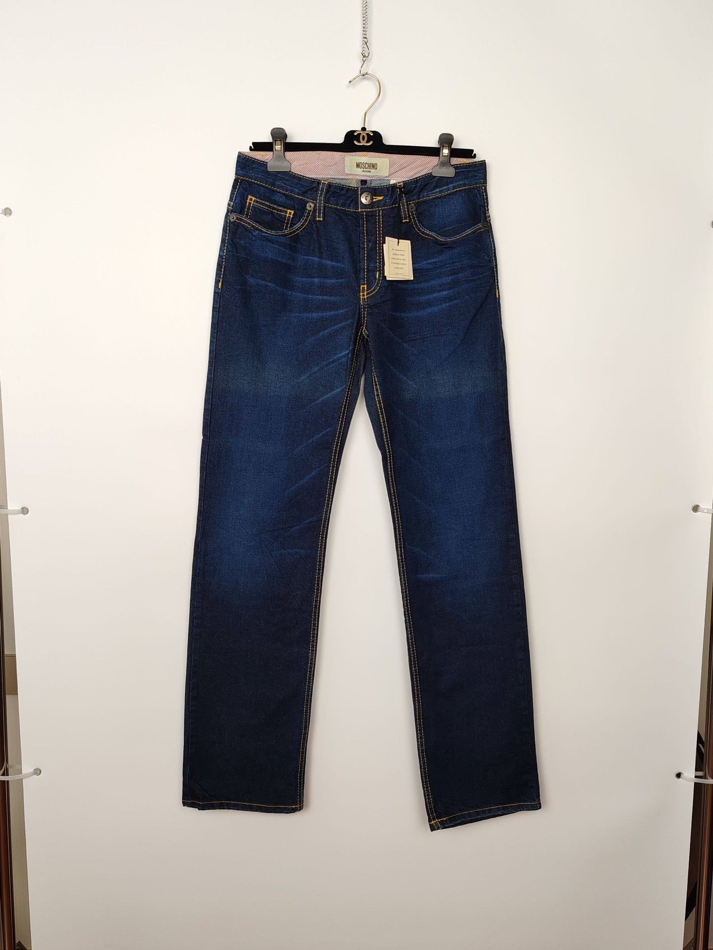 Moschino Moschino Metal Logo Denim Jeans Size 31 Size US 31 - 2 Thumbnail