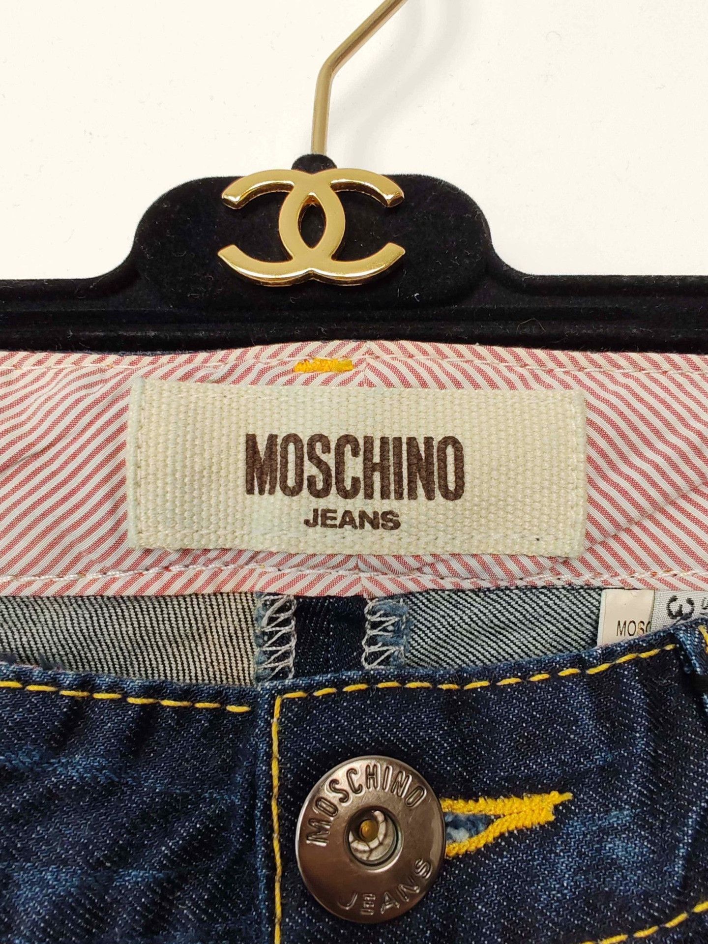 Moschino Moschino Metal Logo Denim Jeans Size 31 Size US 31 - 4 Thumbnail