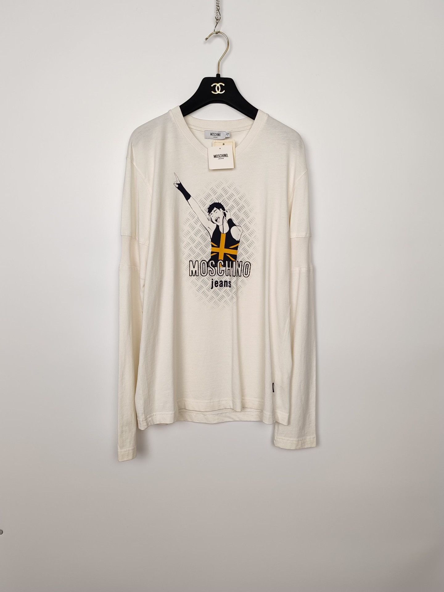 Moschino Moschino Graphic Long Sleeve T-Shirt Size XL Size US XL / EU 56 / 4 - 2 Thumbnail