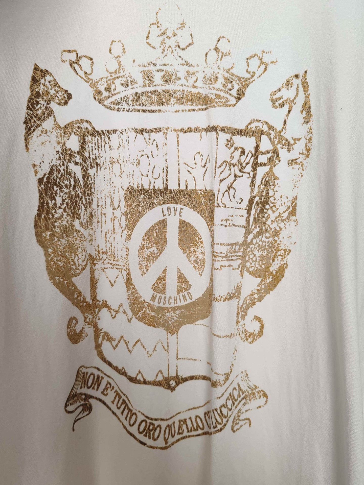 Love Moschino Love Moschino Gold Graphic Long Sleeve T-Shirt Size L Size L / US 10 / IT 46 - 6 Thumbnail