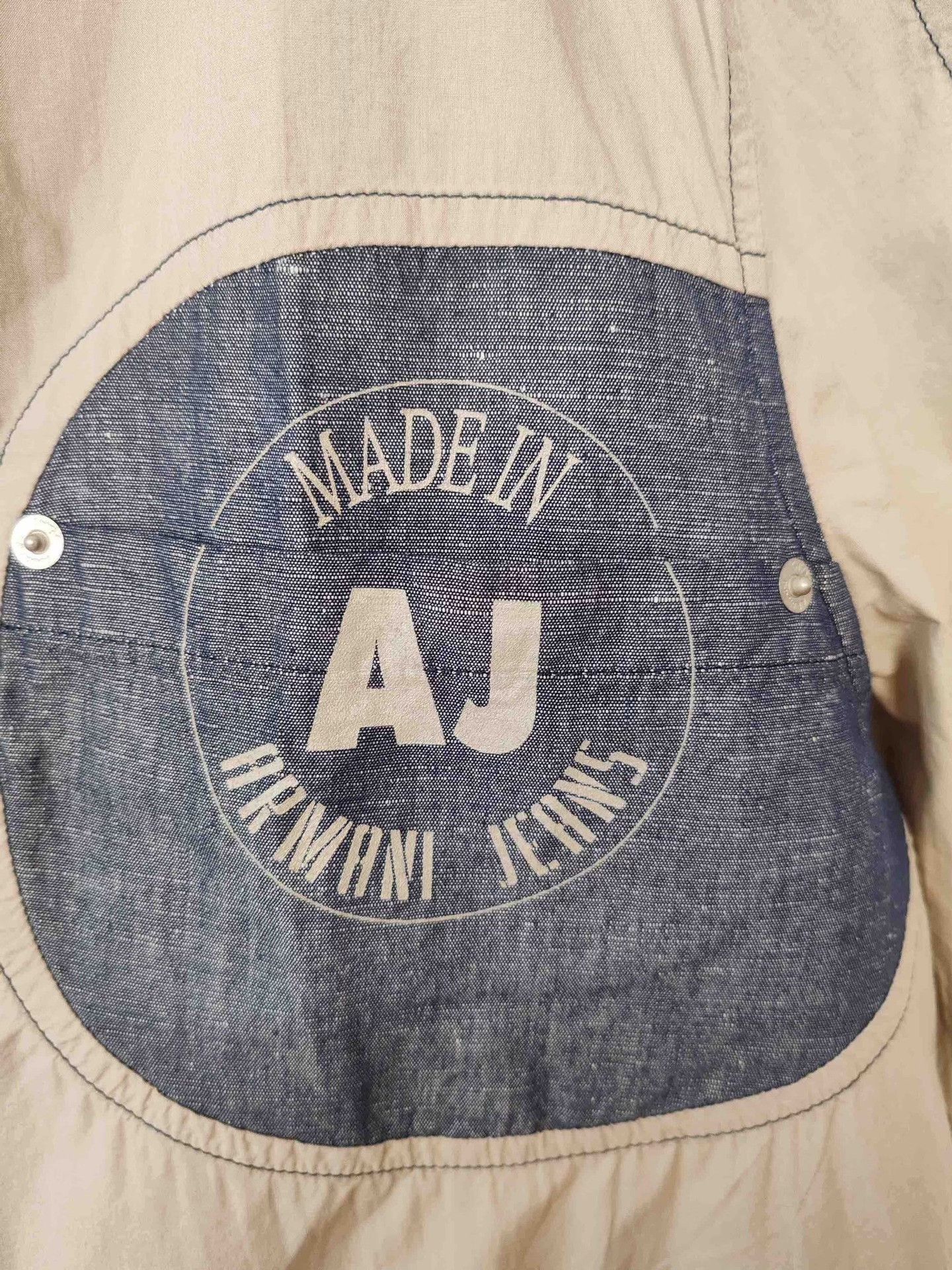 Armani Armani Jeans Denim Contrast Shirt Size XL Size US XL / EU 56 / 4 - 6 Thumbnail