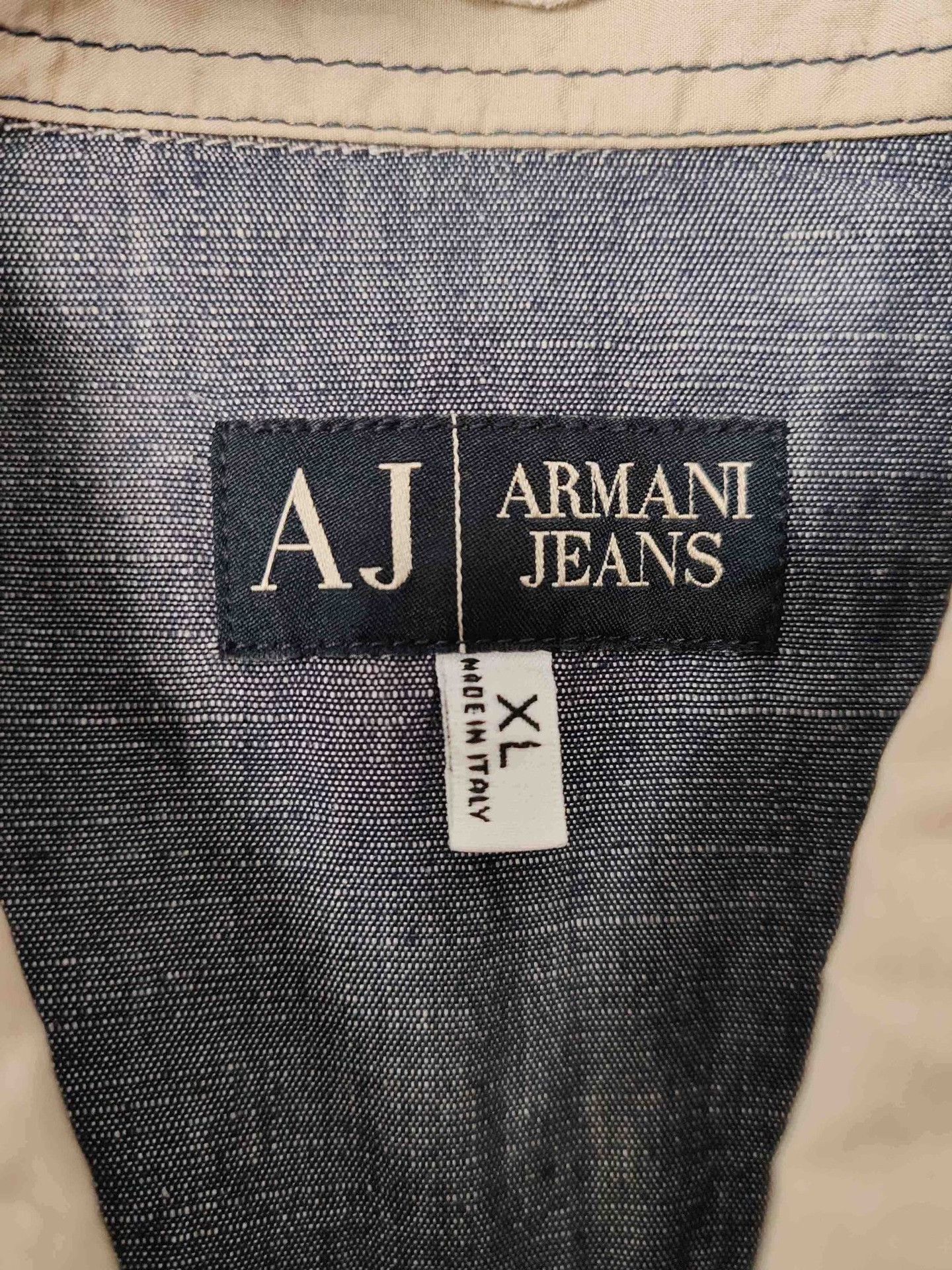 Armani Armani Jeans Denim Contrast Shirt Size XL Size US XL / EU 56 / 4 - 4 Thumbnail