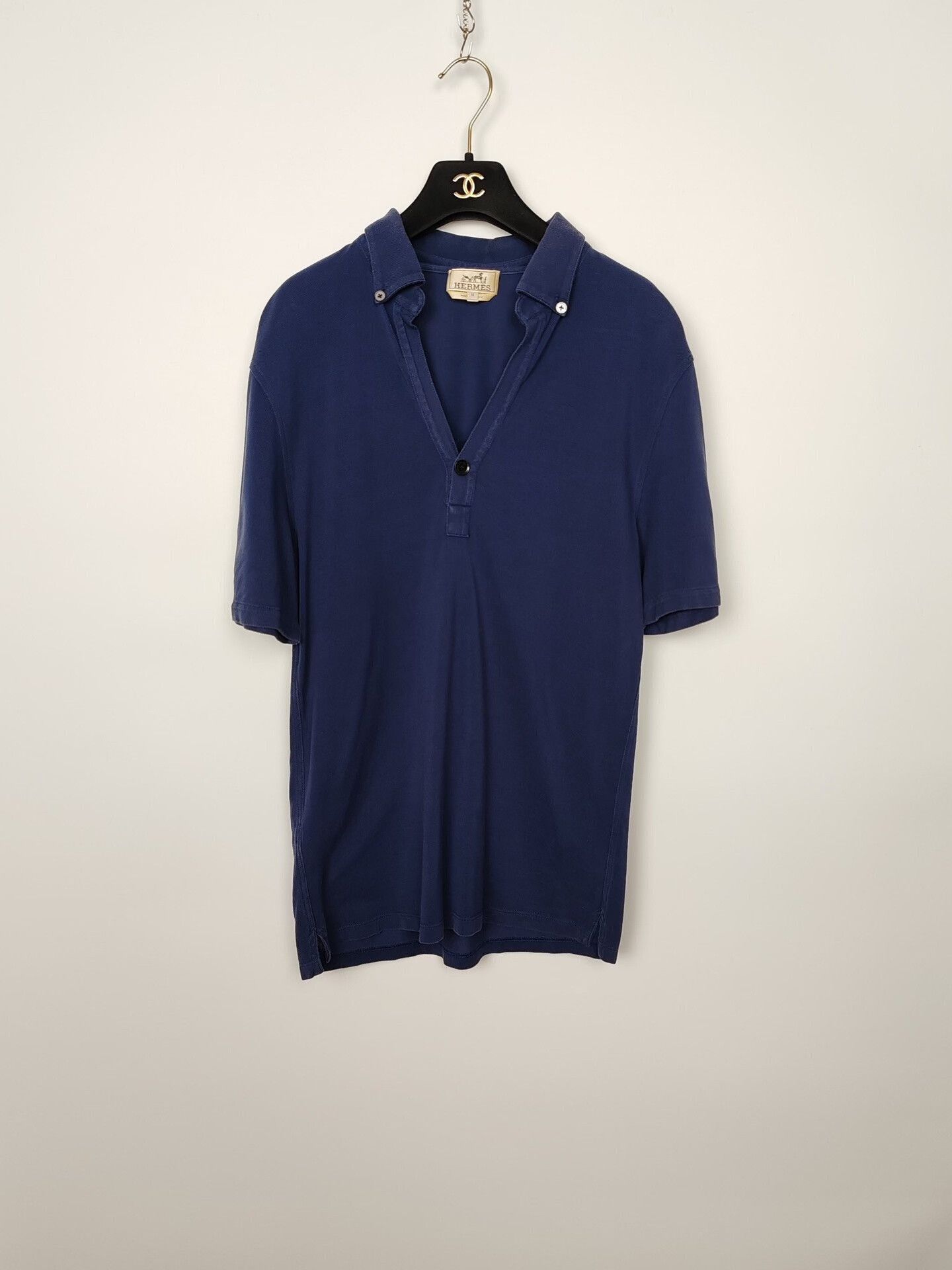 Hermes Hermès Blue Cotton Polo Size M Size US M / EU 48-50 / 2 - 2 Thumbnail