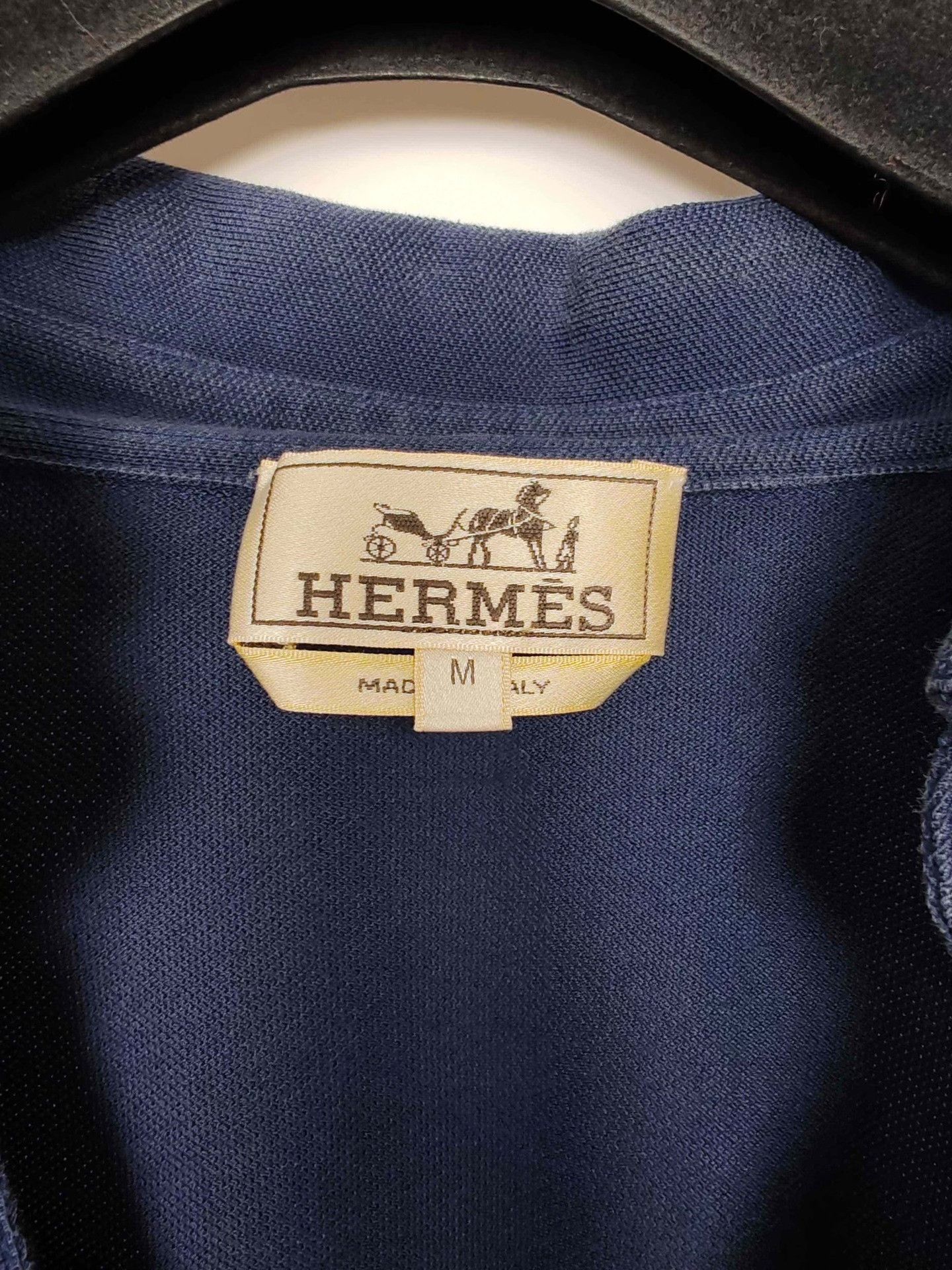 Hermes Hermès Blue Cotton Polo Size M Size US M / EU 48-50 / 2 - 4 Thumbnail