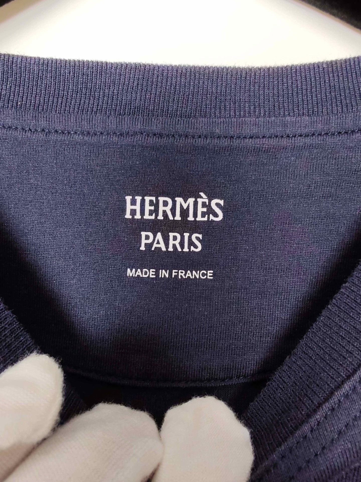 Hermes Hermès Embroidered Pocket Short Sleeve Shirt Size 36 Size XS / US 0-2 / IT 36-38 - 4 Thumbnail