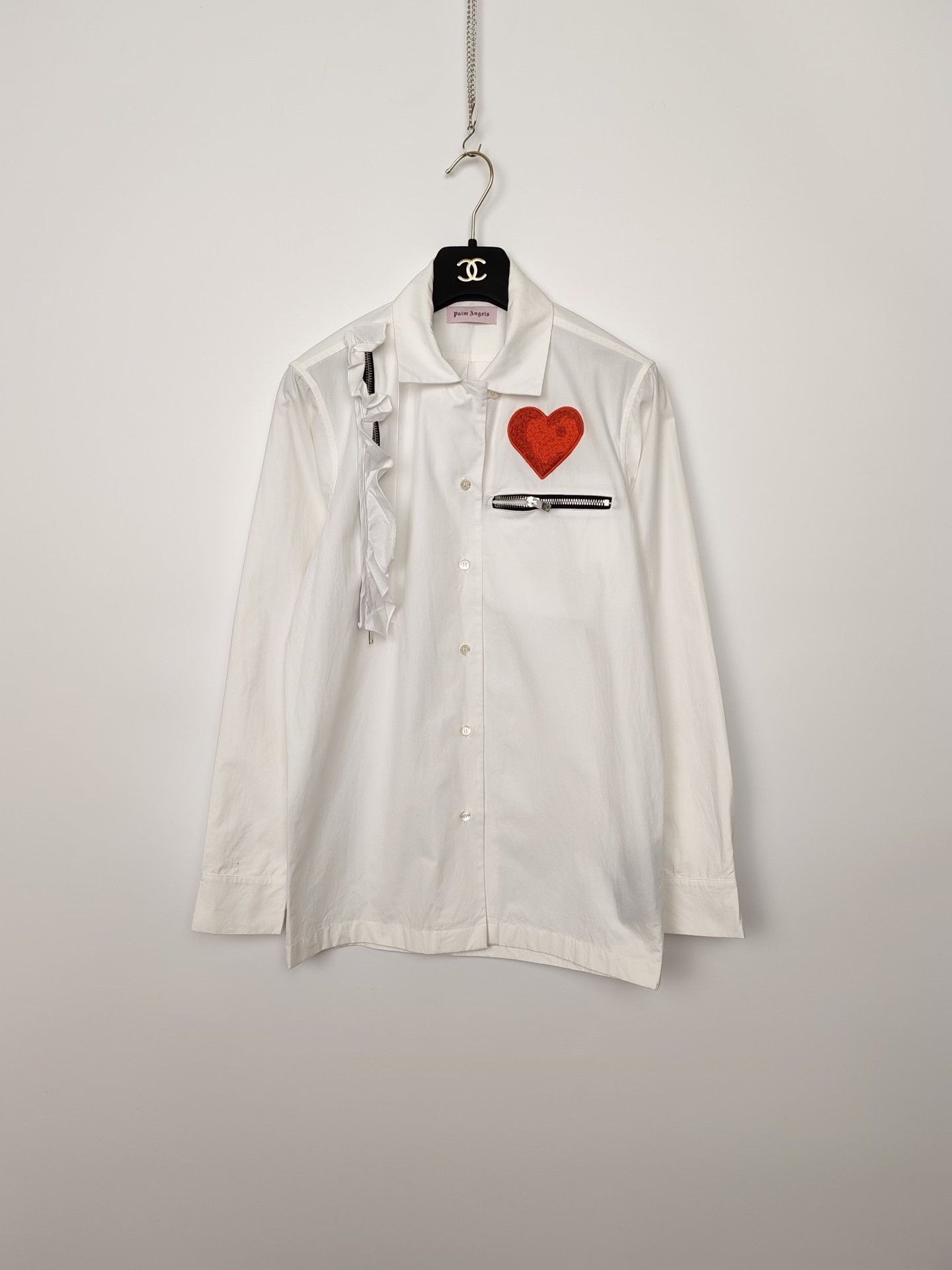 Palm Angels Palm Angels Heart Patch Button Up Shirt Size 36 Size XS / US 0-2 / IT 36-38 - 2 Thumbnail