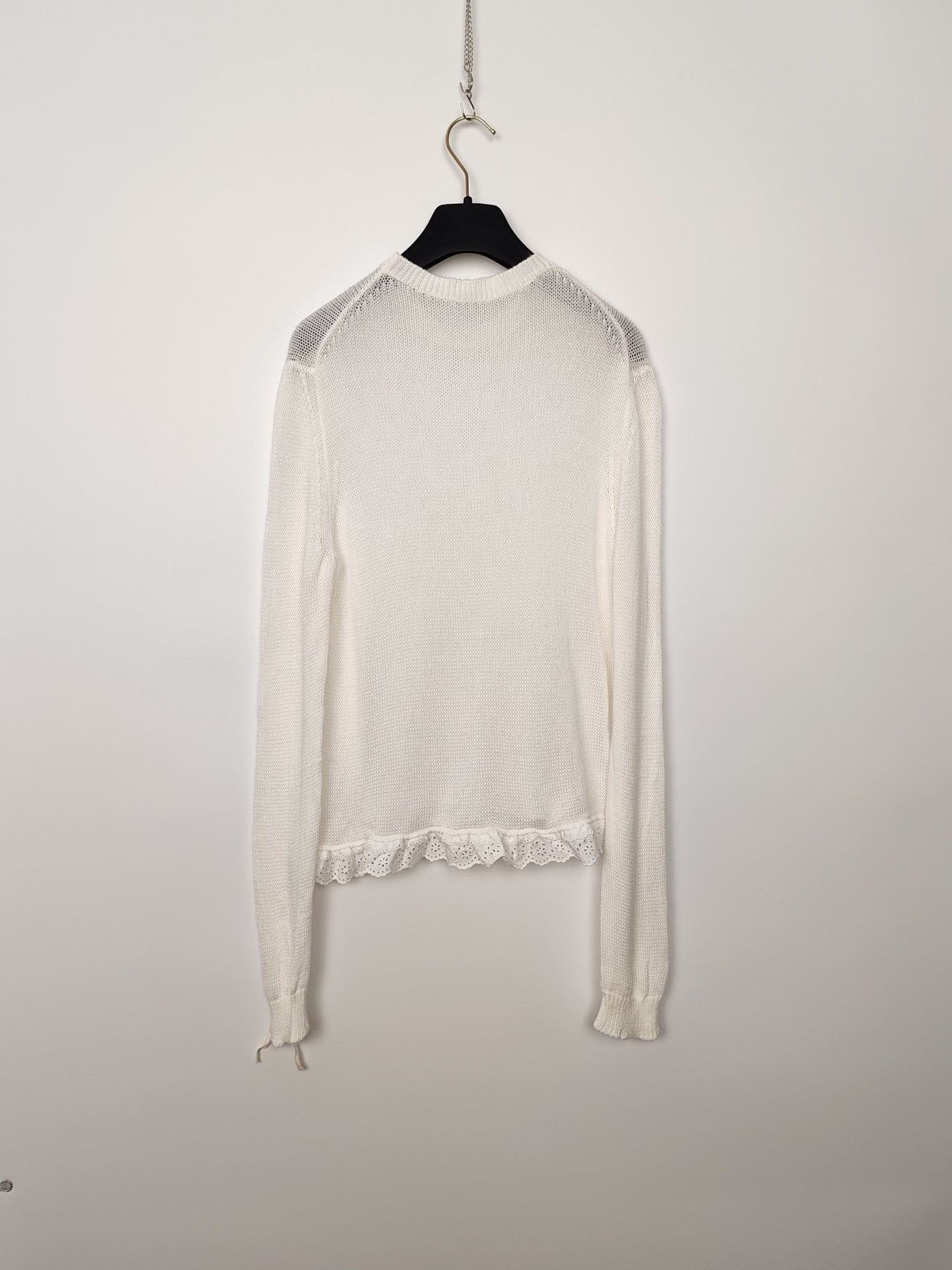 Miu Miu Miu Miu Lace Trim Knit Top Size 42 Size M / US 6-8 / IT 42-44 - 3 Thumbnail