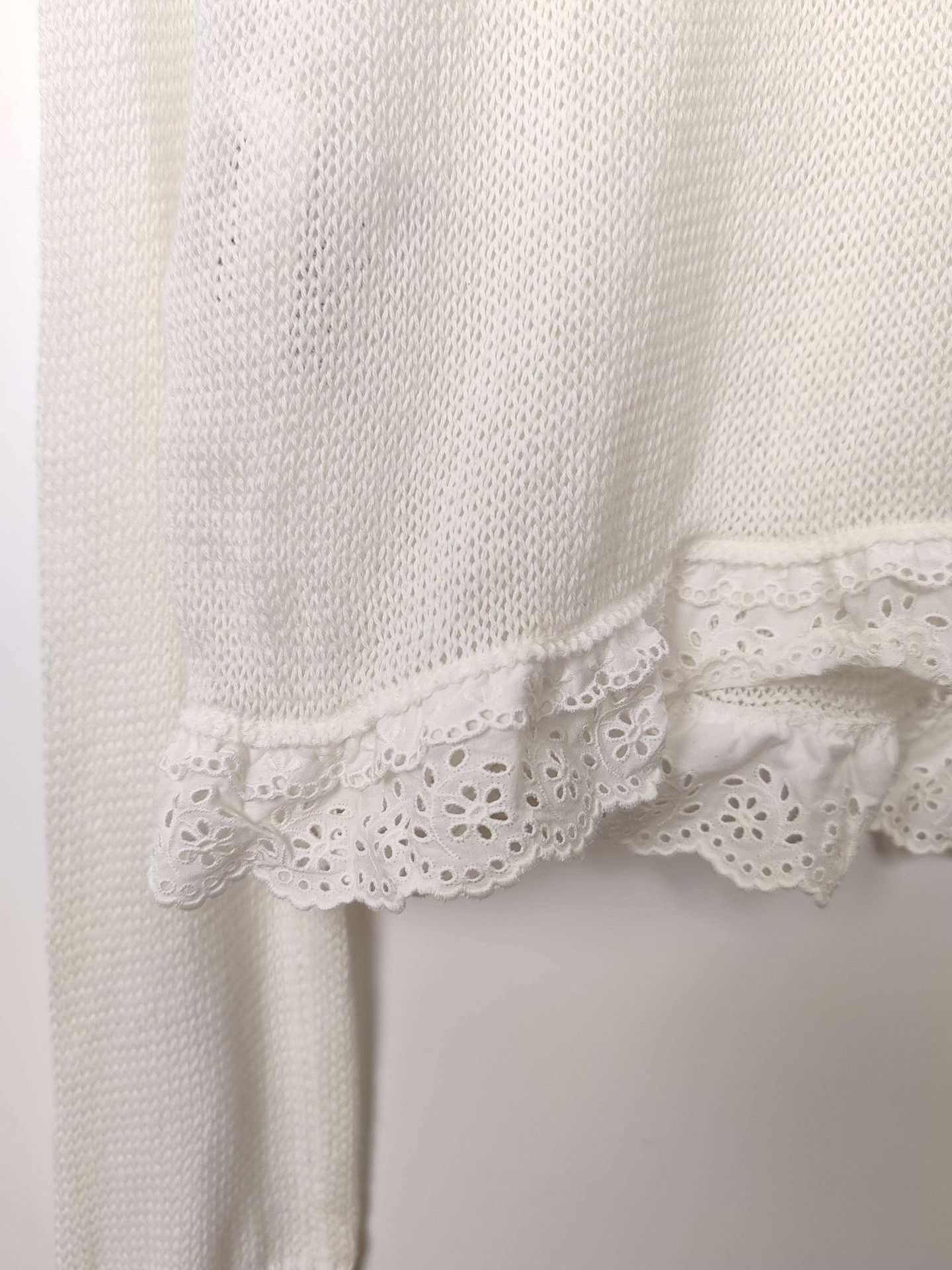 Miu Miu Miu Miu Lace Trim Knit Top Size 42 Size M / US 6-8 / IT 42-44 - 5 Thumbnail
