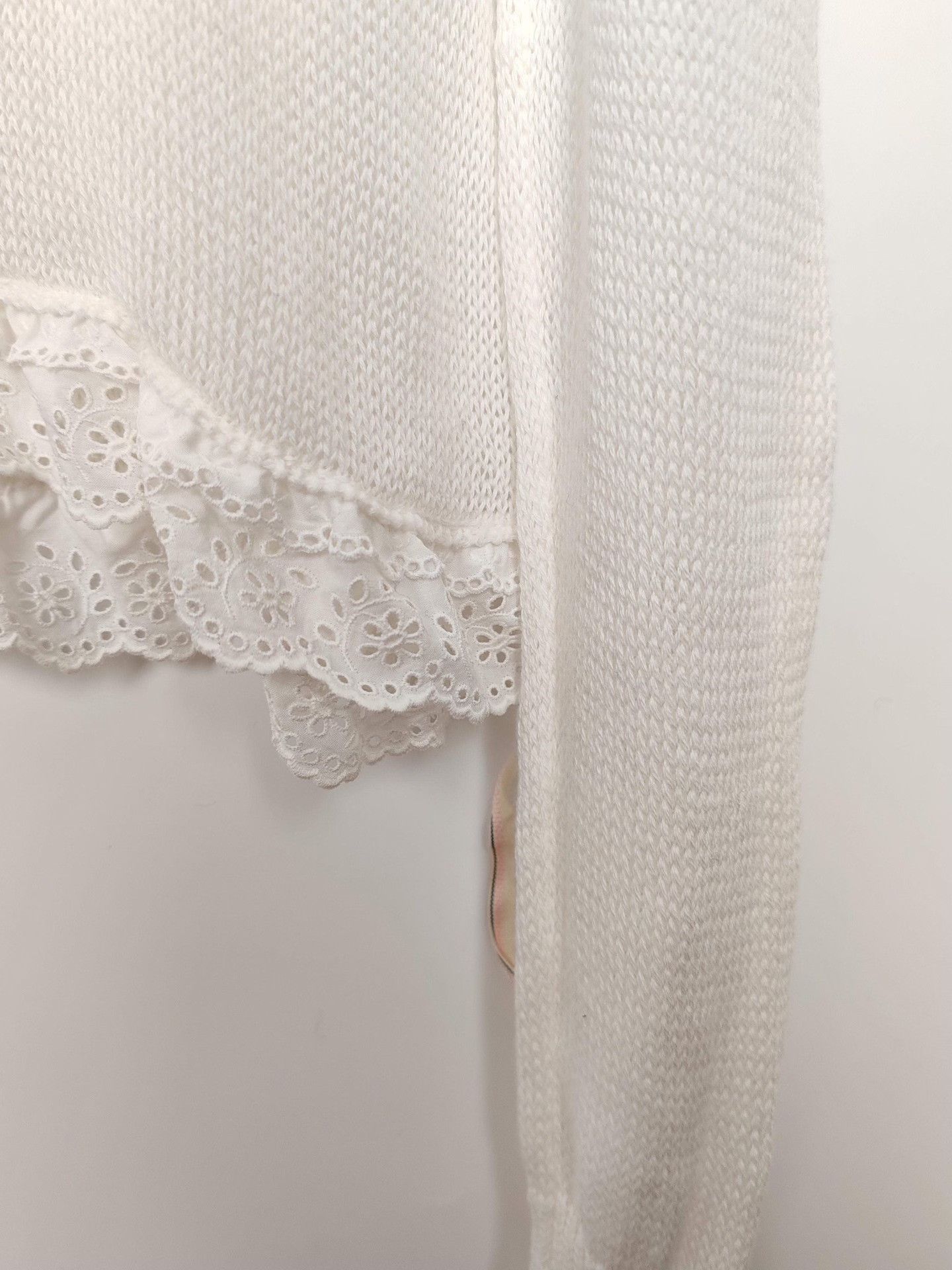 Miu Miu Miu Miu Lace Trim Knit Top Size 42 Size M / US 6-8 / IT 42-44 - 6 Thumbnail
